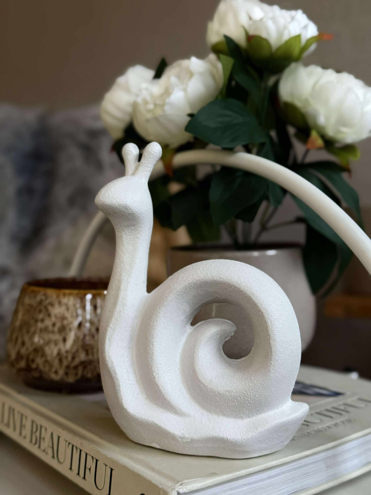 Deco snegl - Hvid eller beige