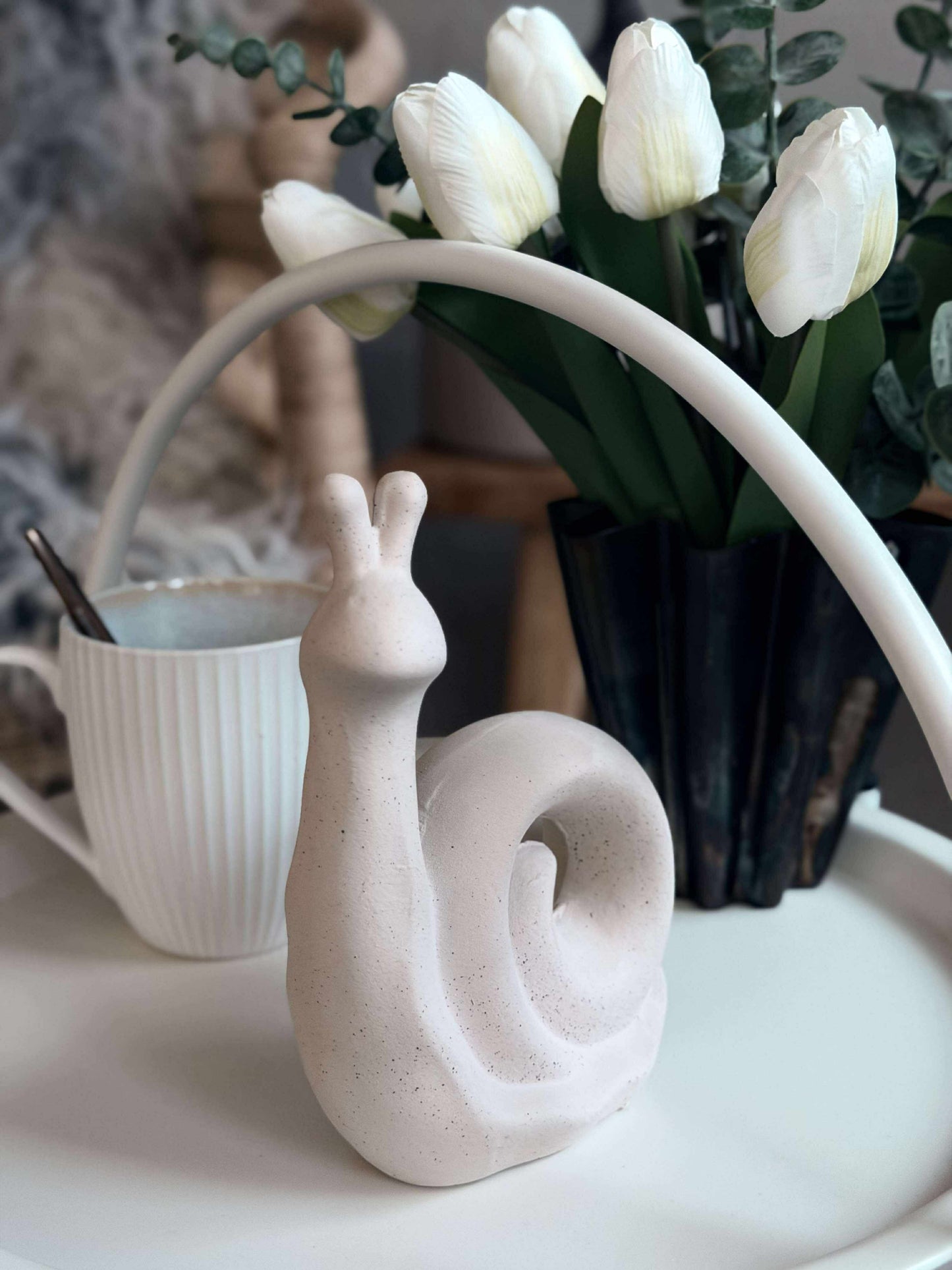Deco snegl - Hvid eller beige