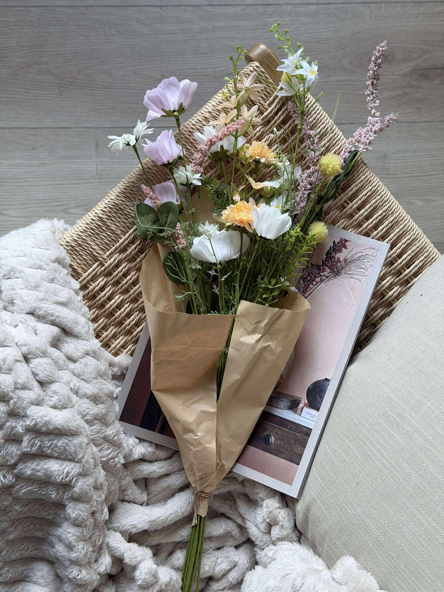 Buket Hvid / Rosa - WILD FLORA