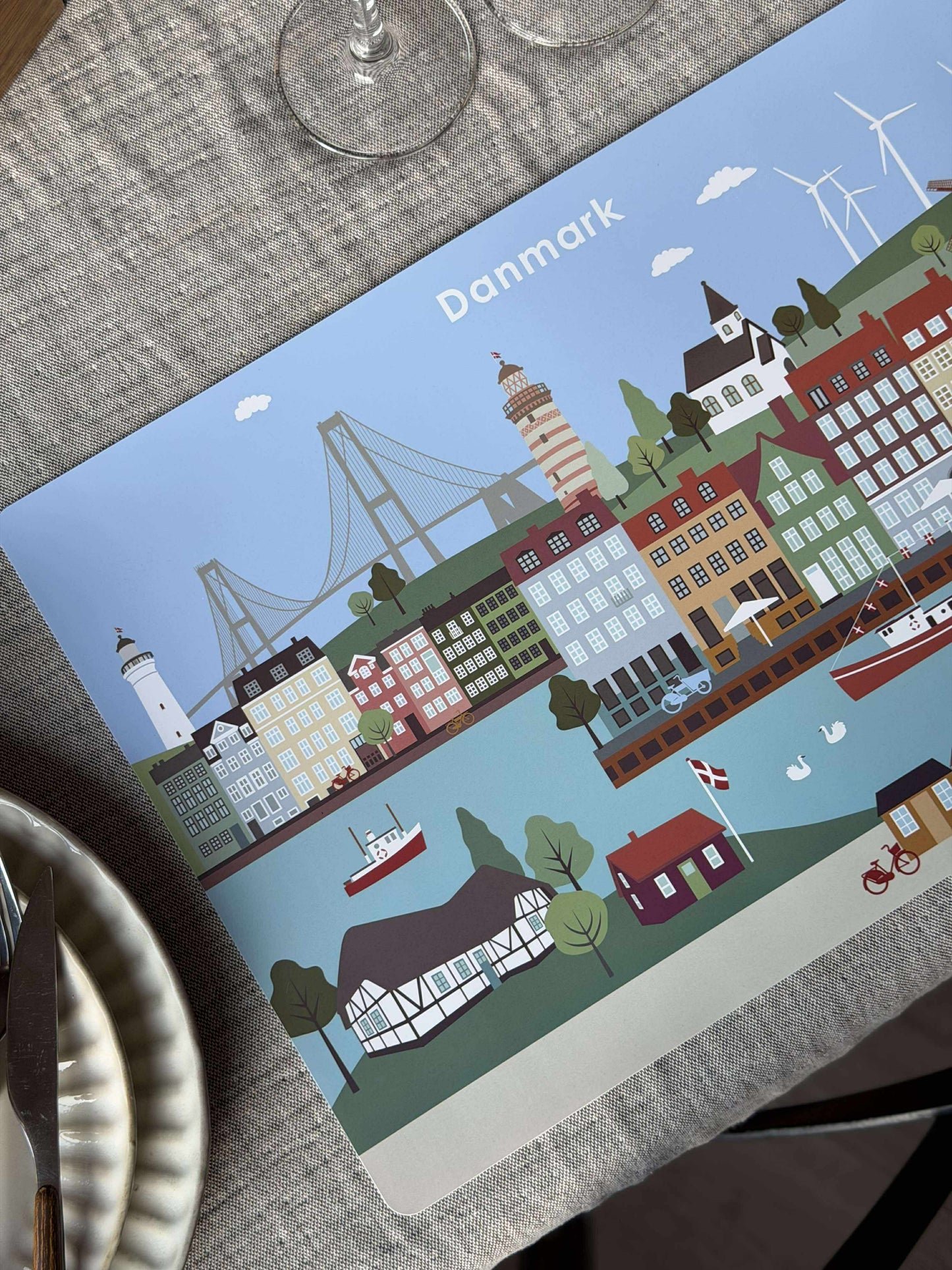 Dækkeservietter 4 stk. - Wonderful Denmark