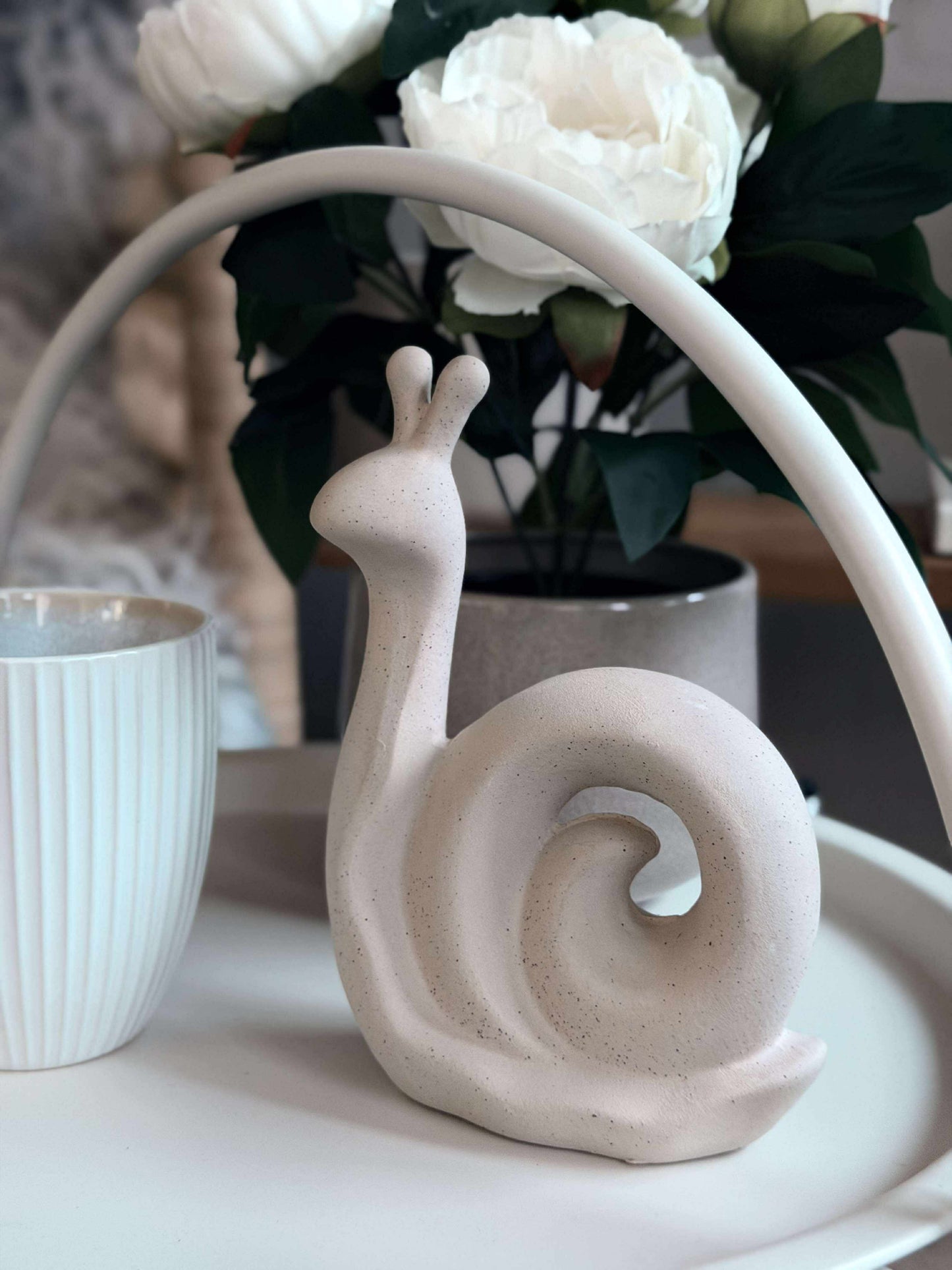 Deco snegl - Hvid eller beige