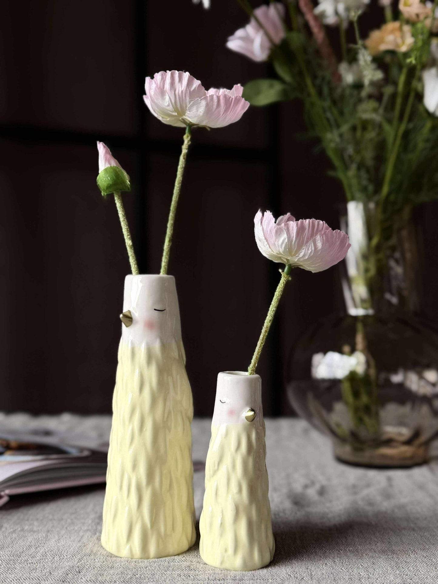 Vase - Gul i flere størrelser