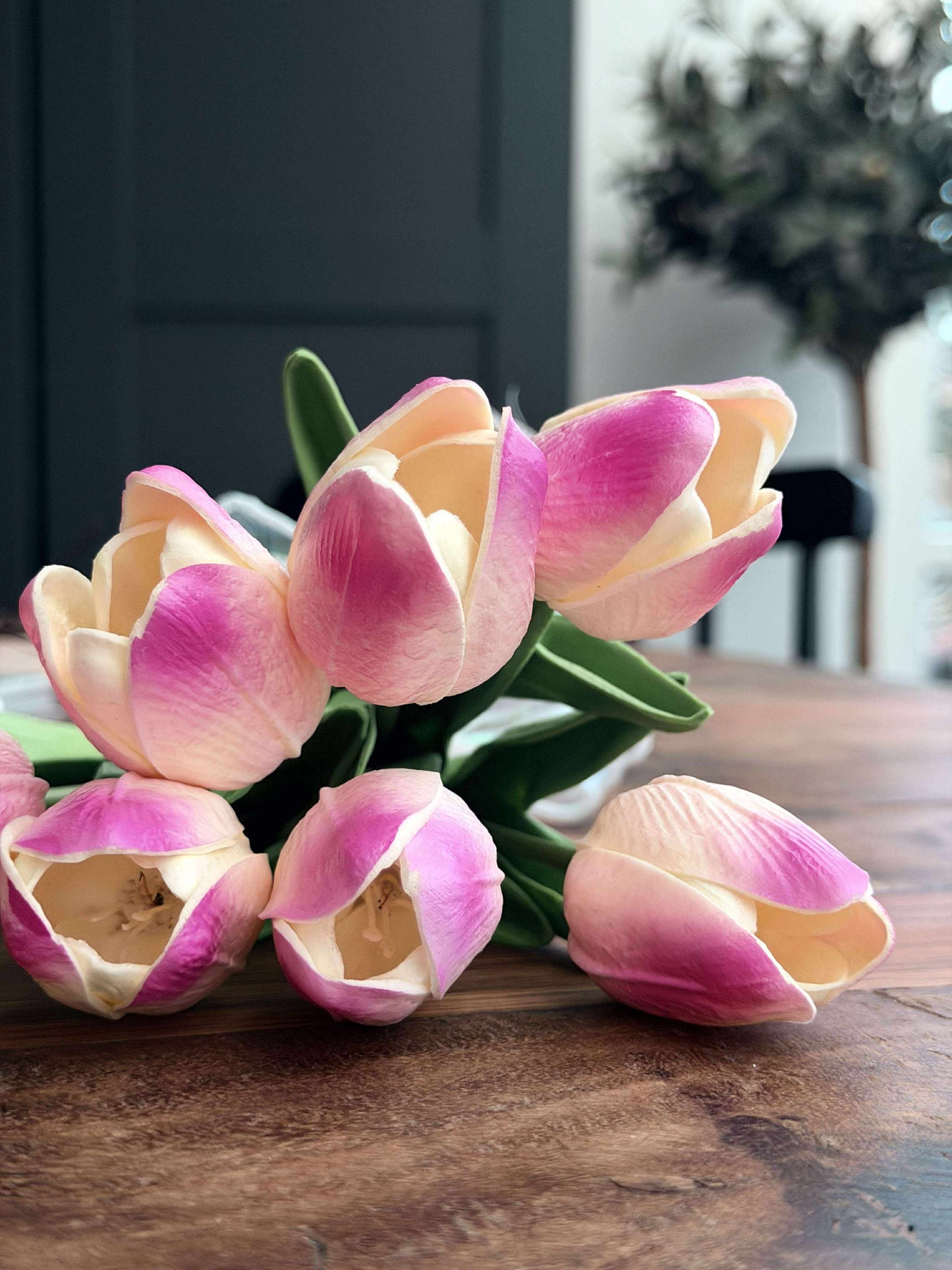 Tulipaner med lys - Lys rosa
