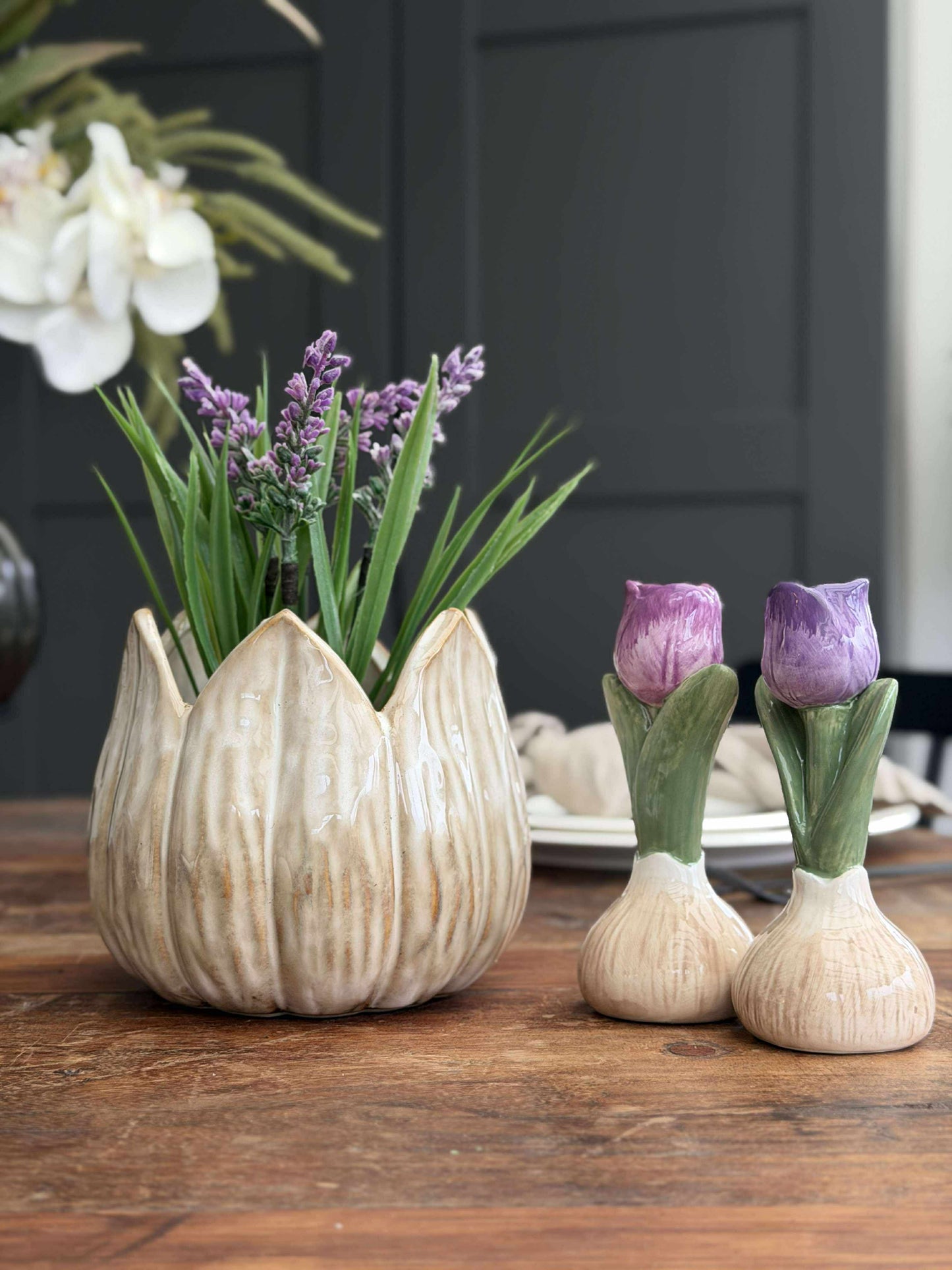 Urtepotter TULIP beige- Flere størrelser