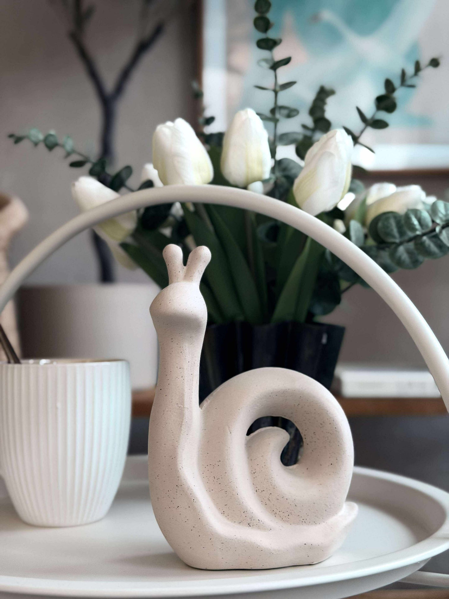 Deco snegl - Hvid eller beige
