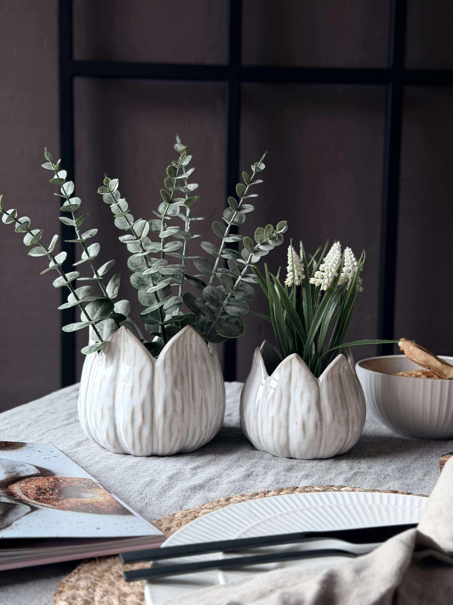 Urtepotter TULIP white - Flere størrelser