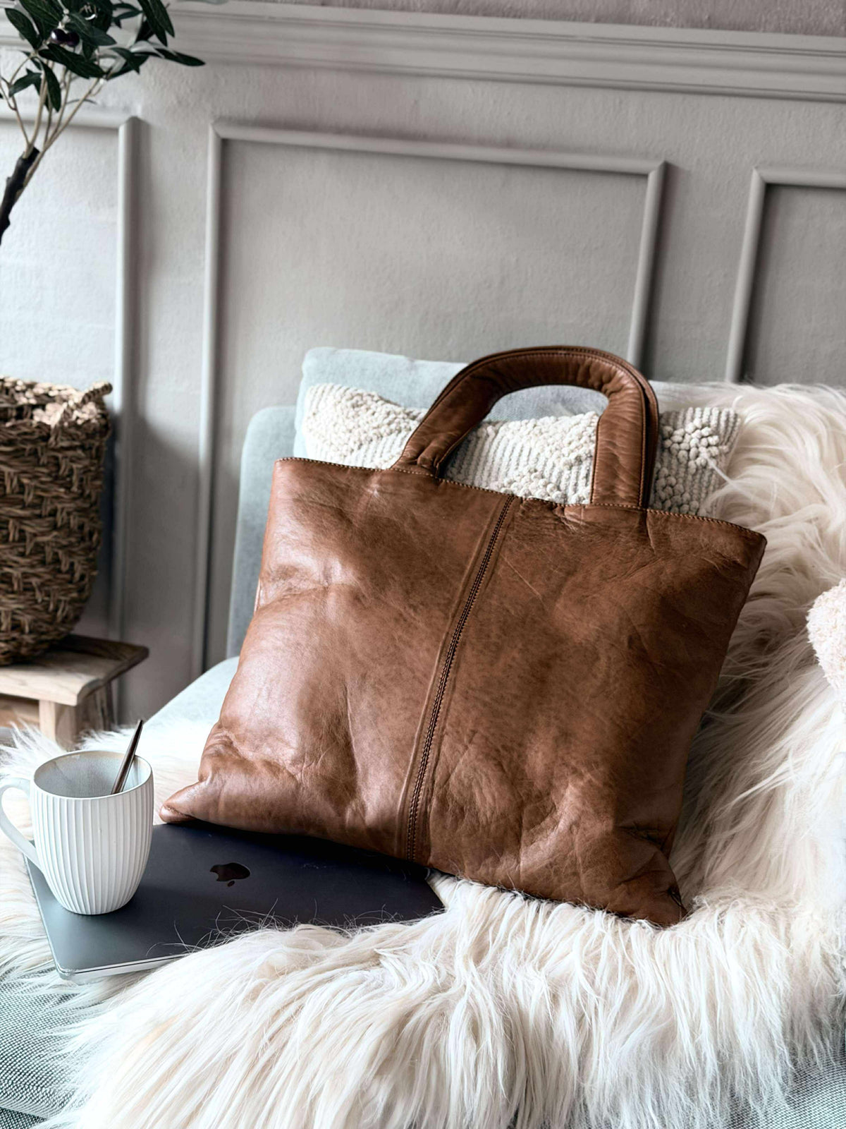 Shopper ink pung MILLE –  COGNAC