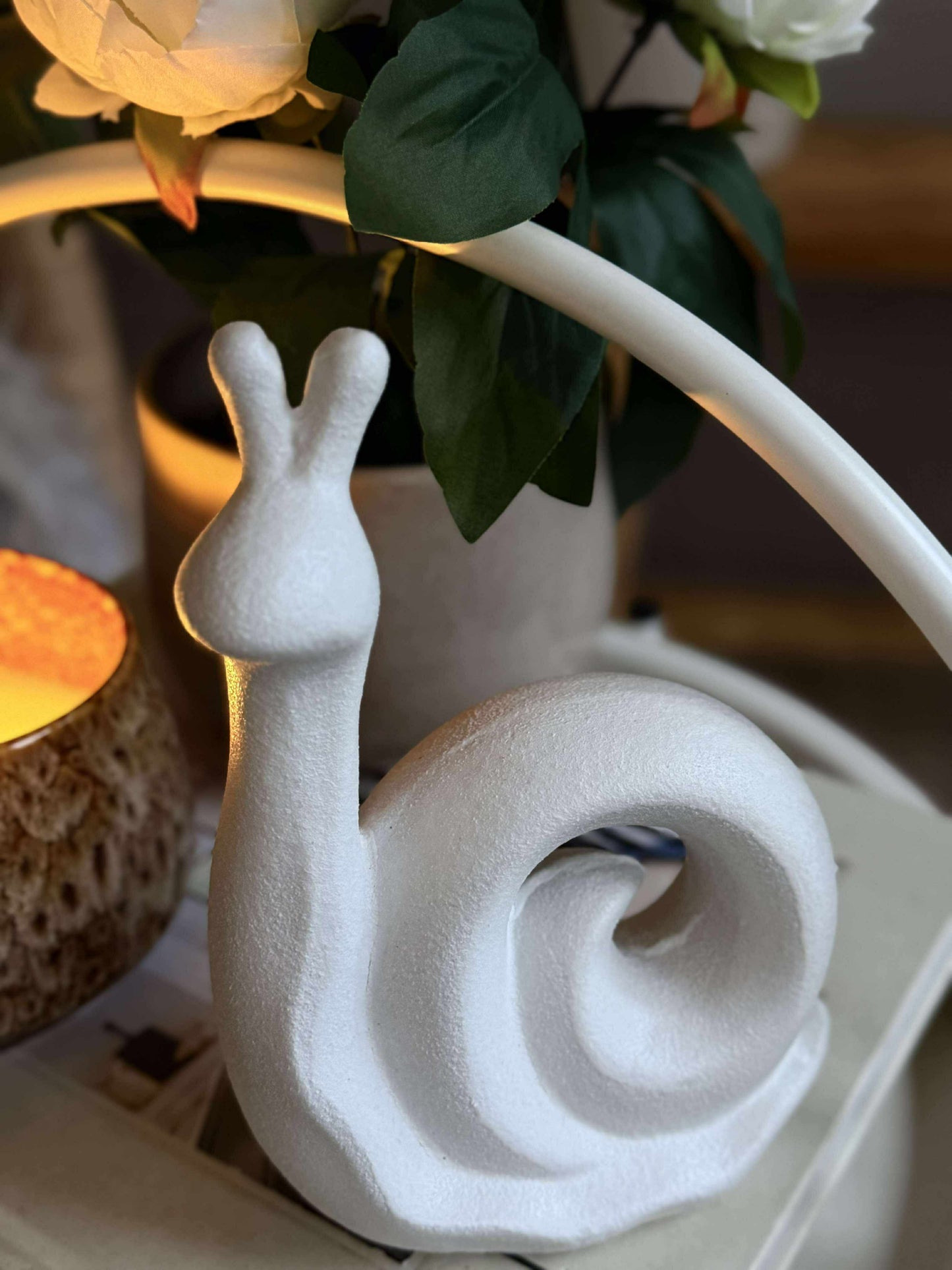 Deco snegl - Hvid eller beige
