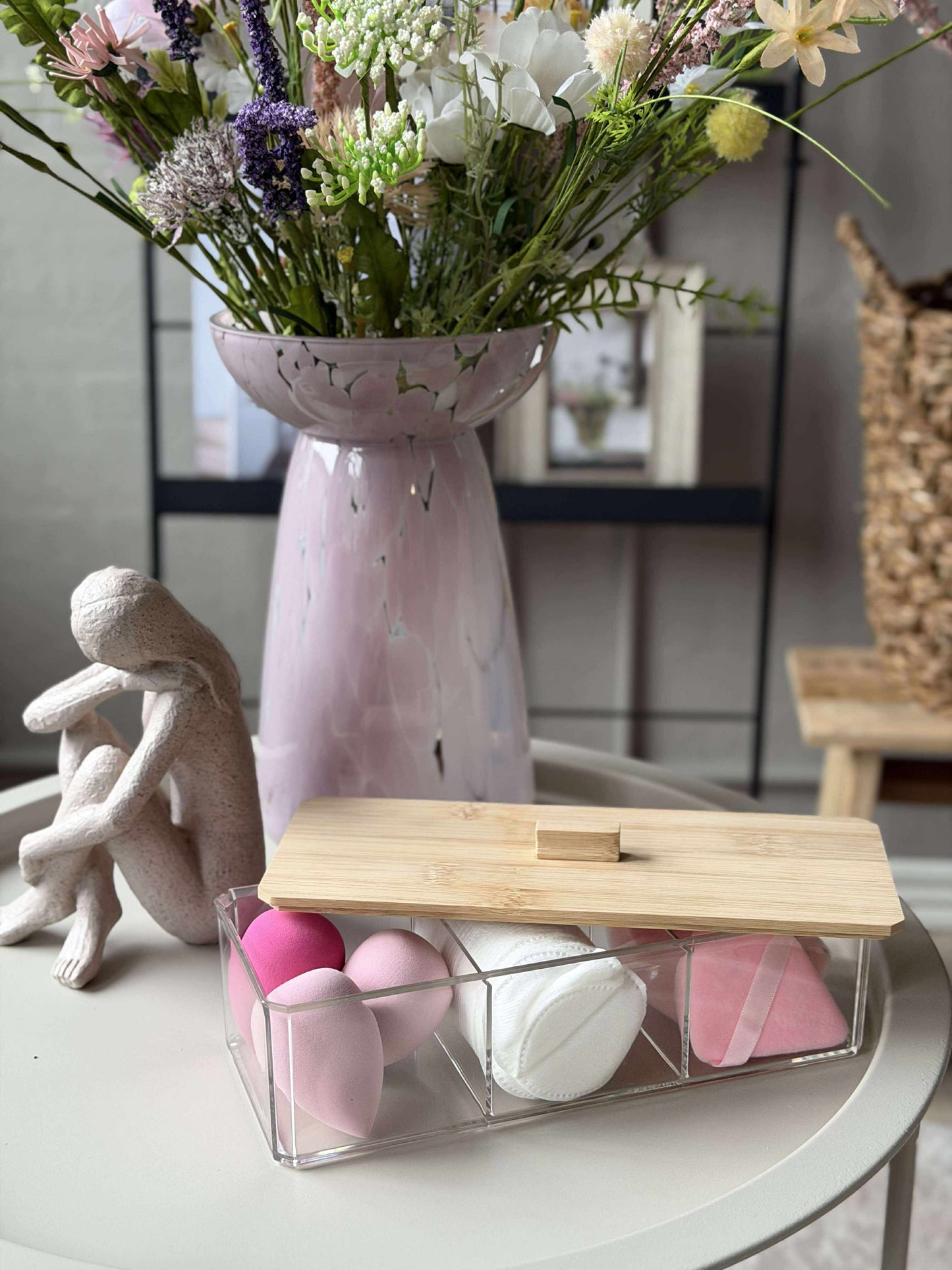 Makeup organiser med indhold