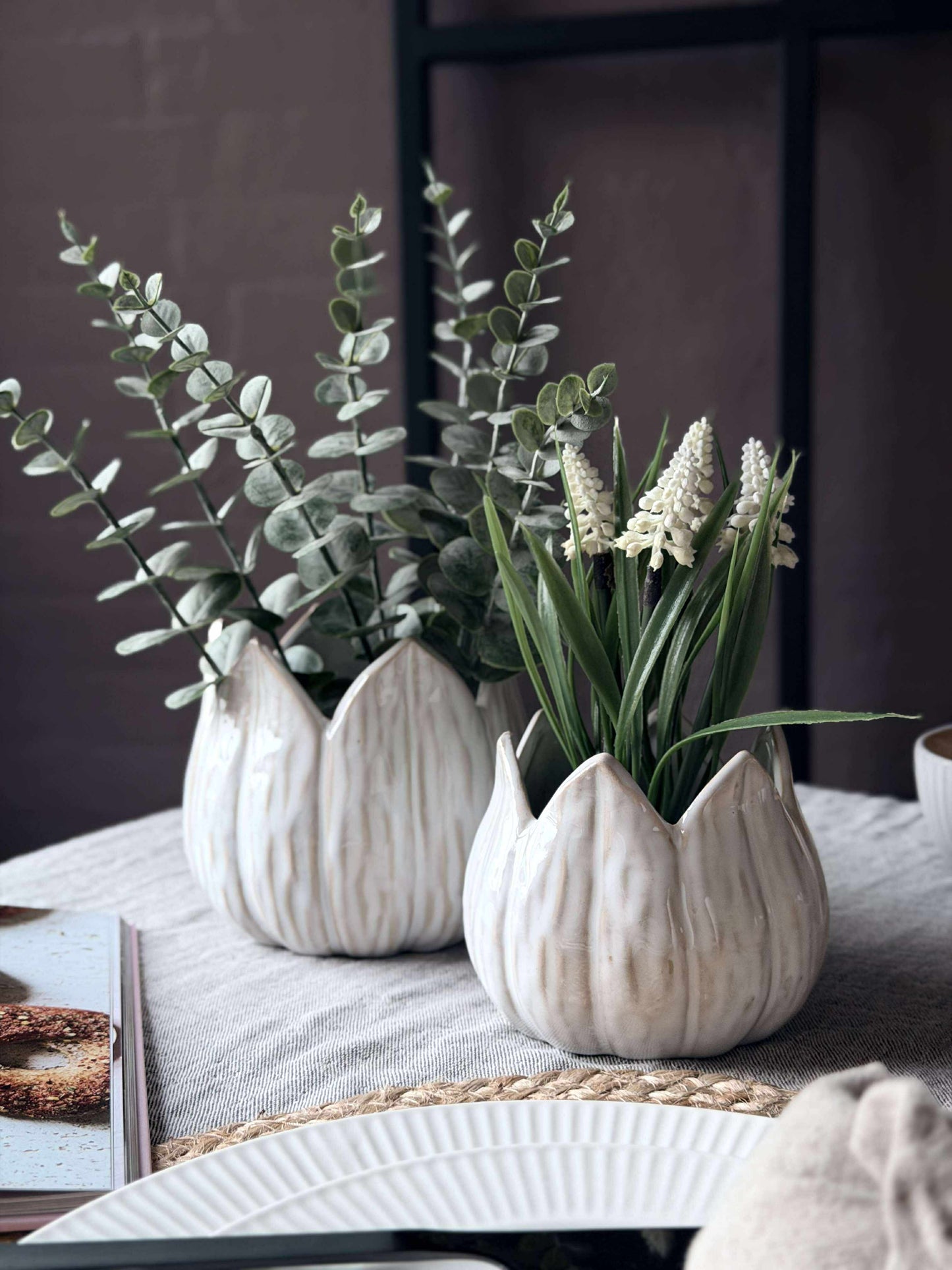 Urtepotter TULIP white - Flere størrelser