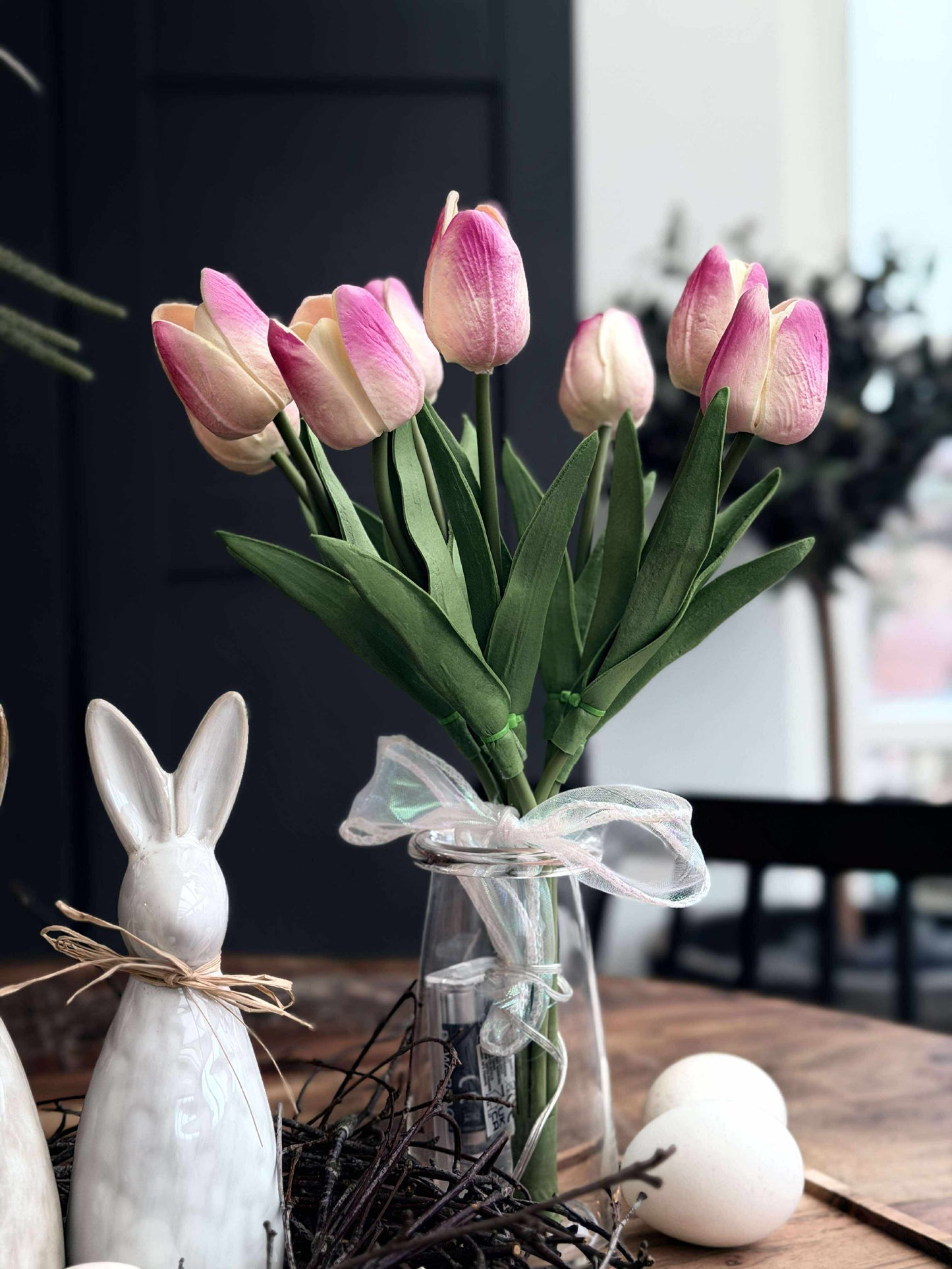 Tulipaner med lys - Lys rosa