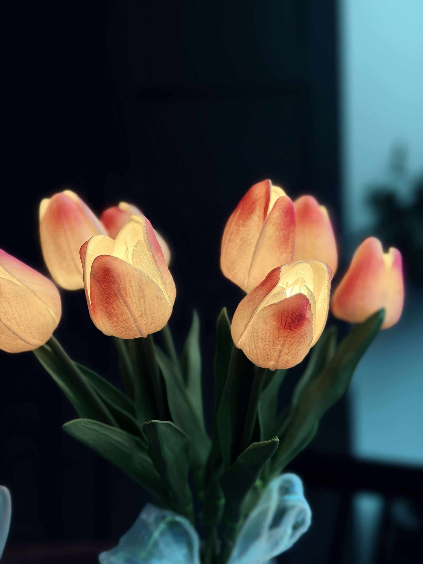Tulipaner med lys - Lys rosa