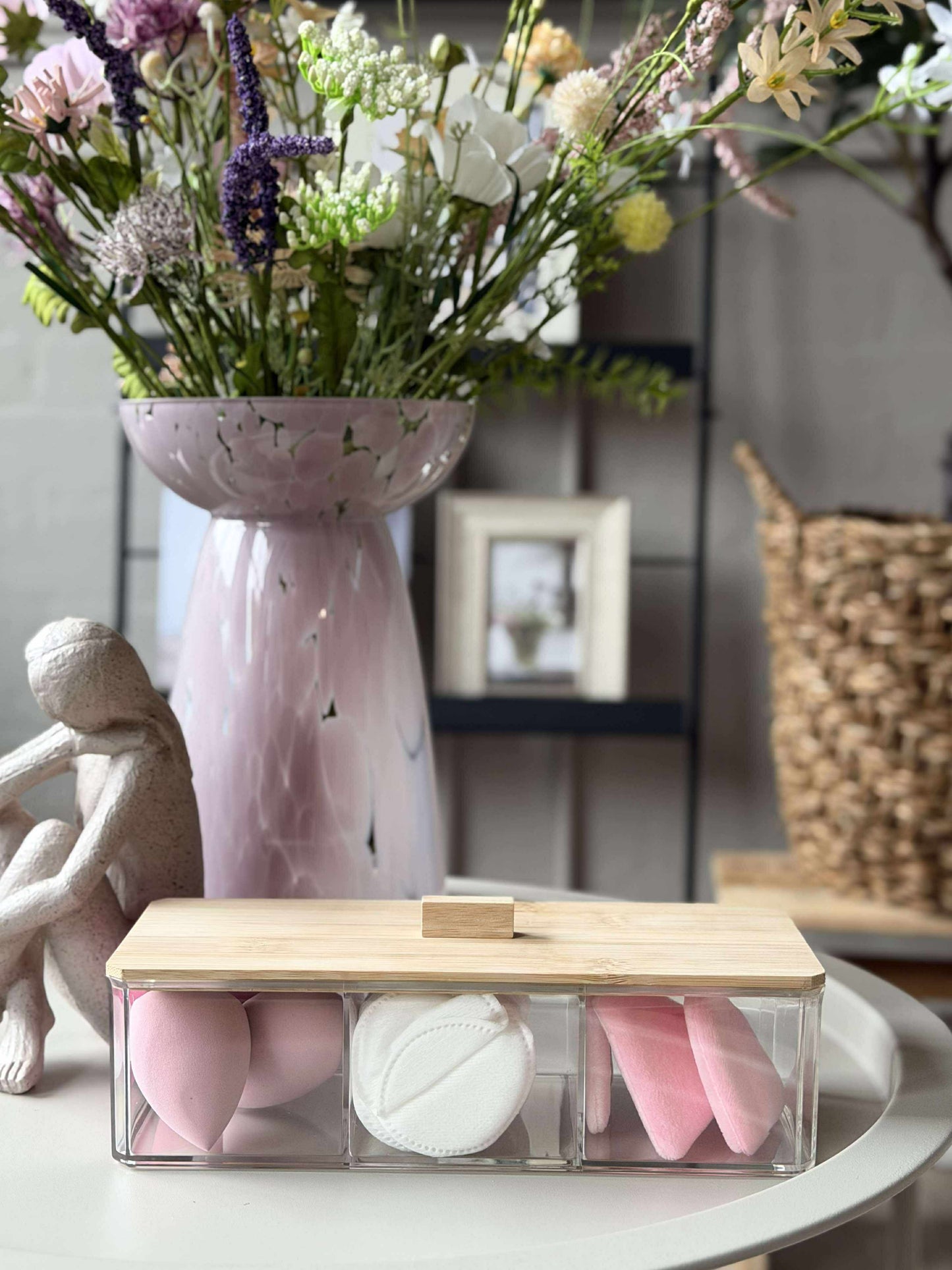 Makeup organiser med indhold
