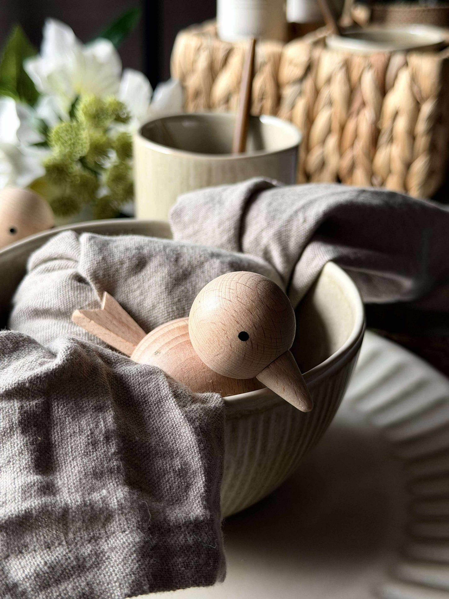 Siddende Fugl - Natur Bøg Lille