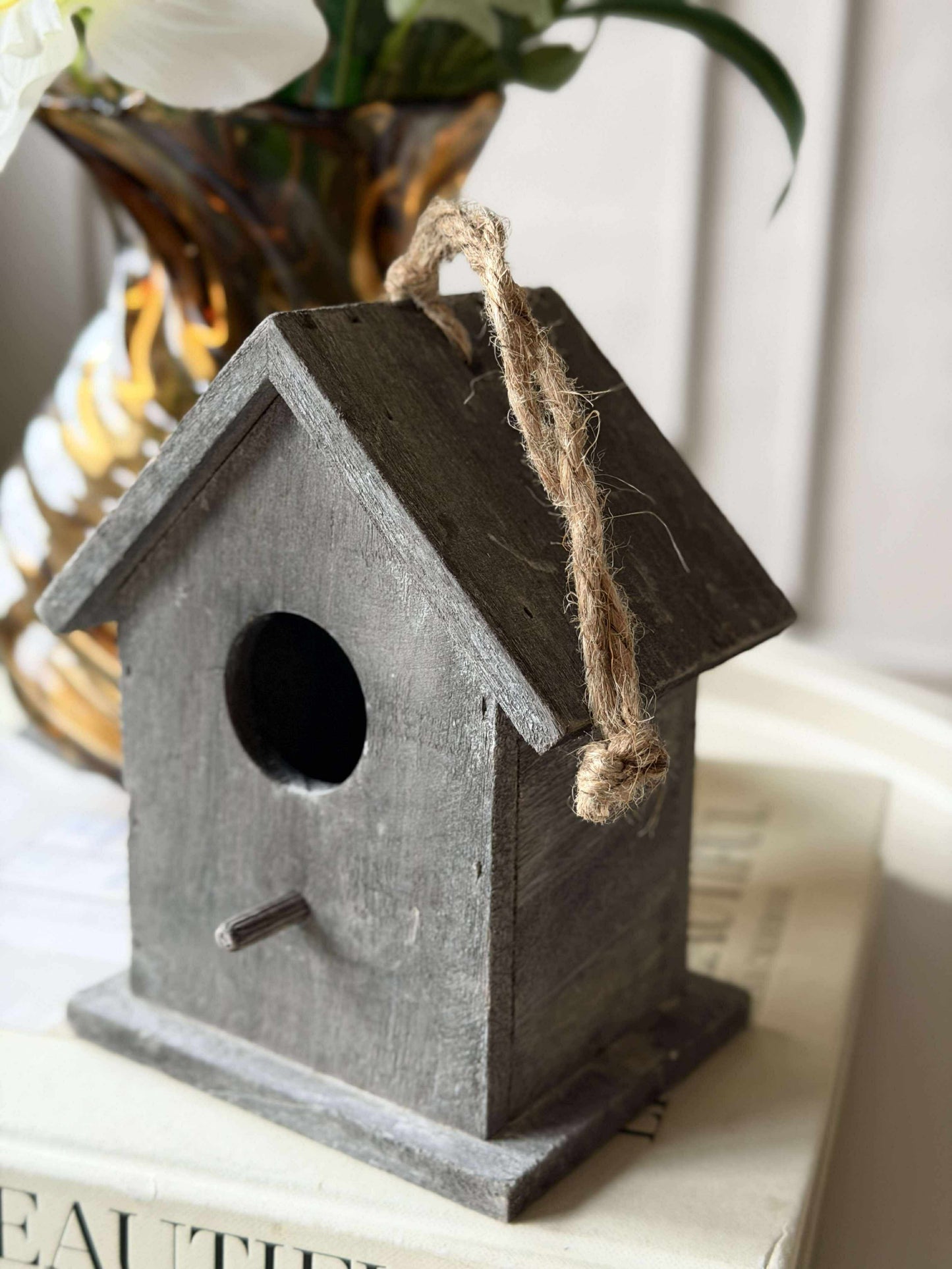 Fuglehus i træ - Grå