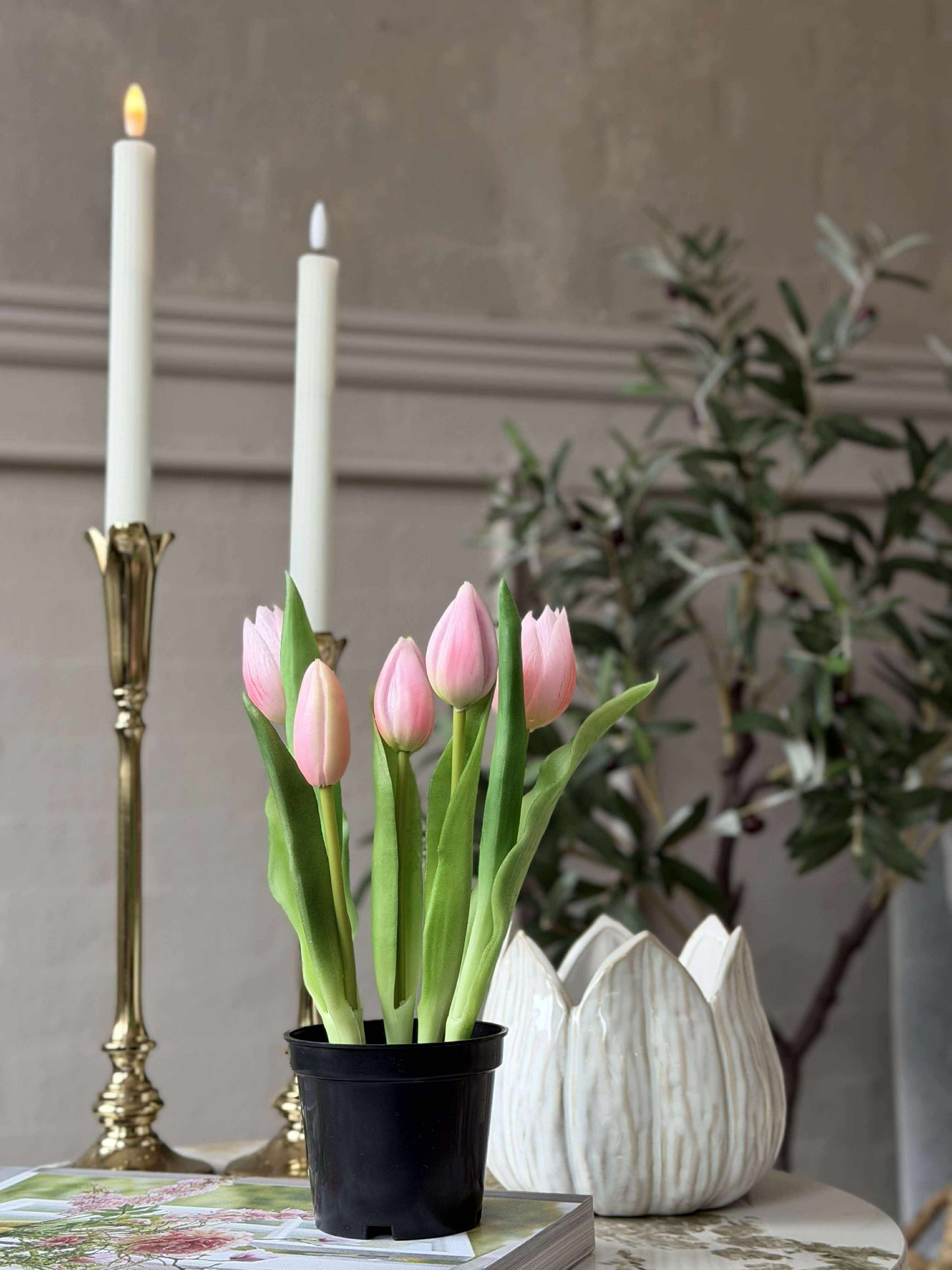 Tulipan i potte - Rosa