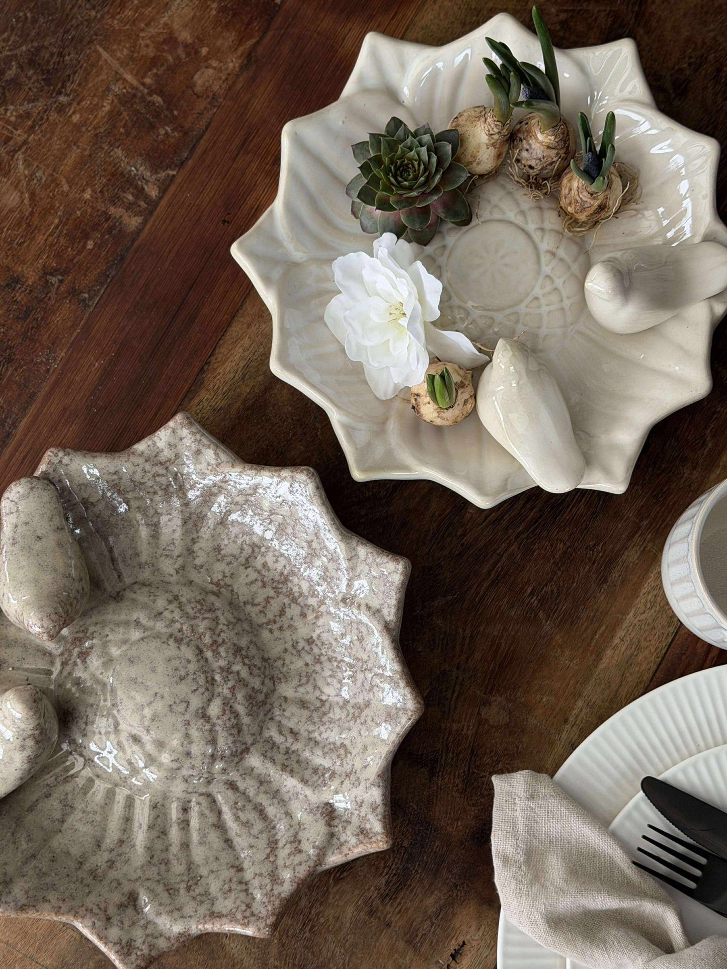 Fad med fugle – Beige