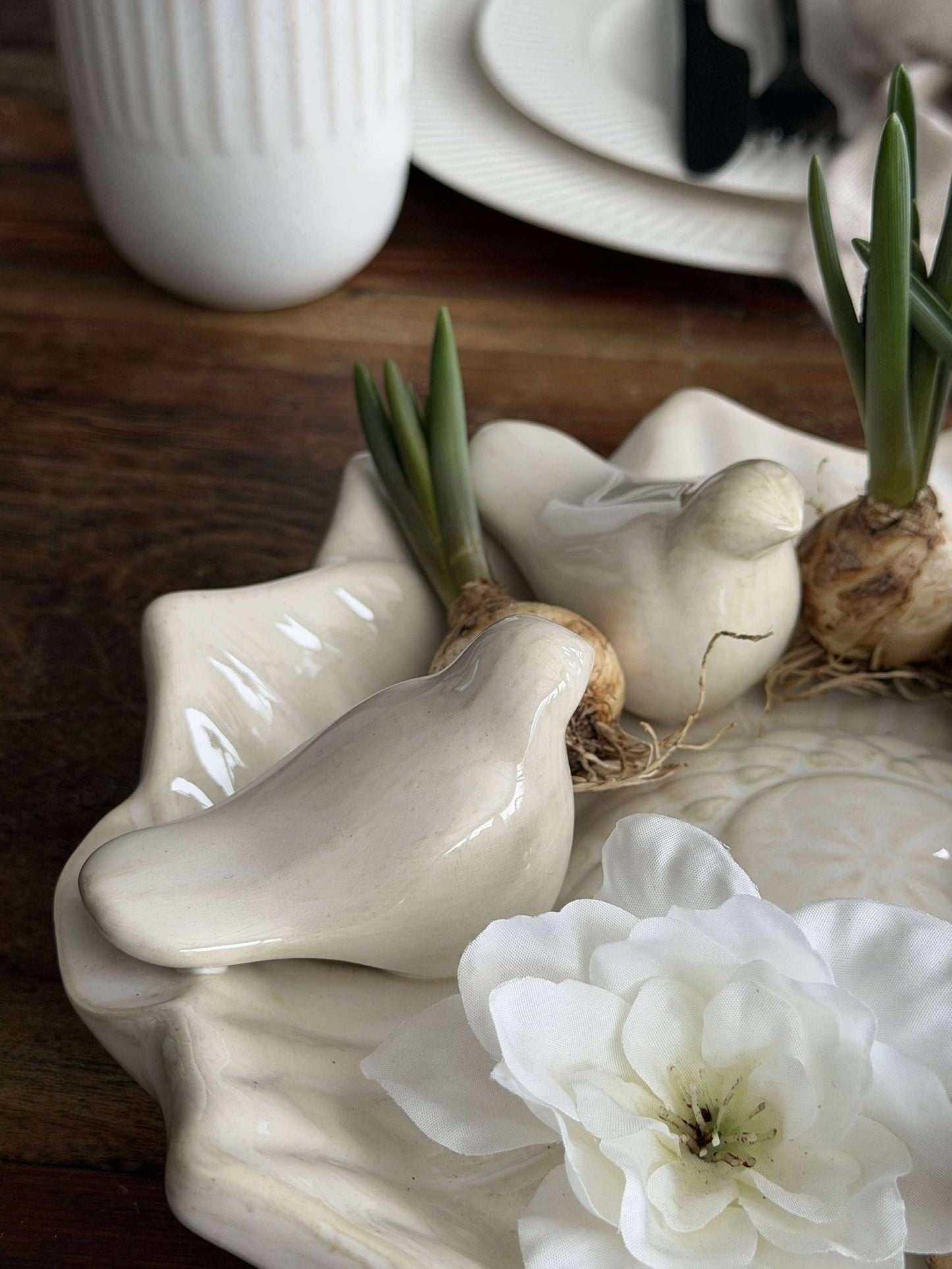 Fad med fugle – White