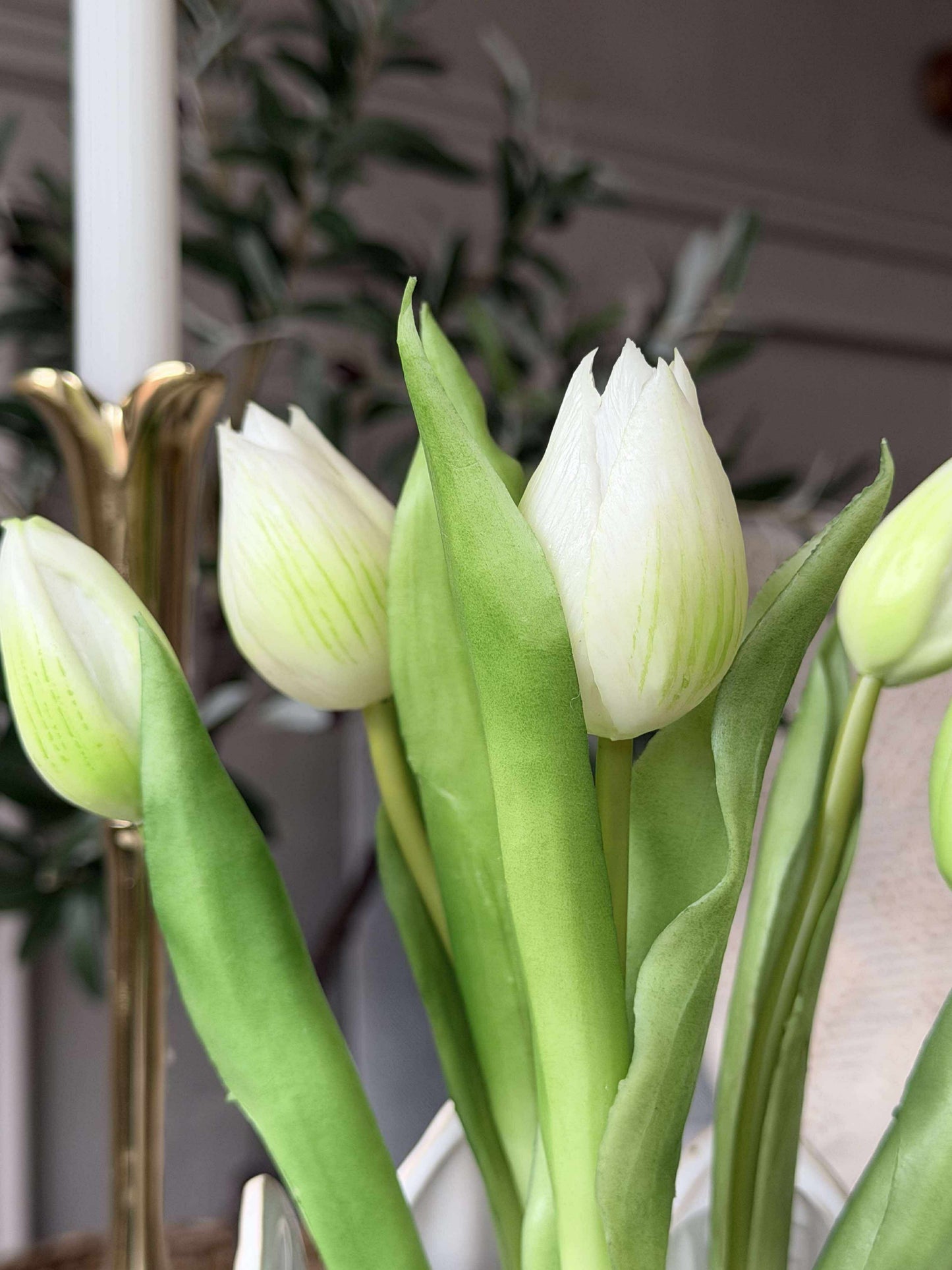 Tulipan i potte - Hvid