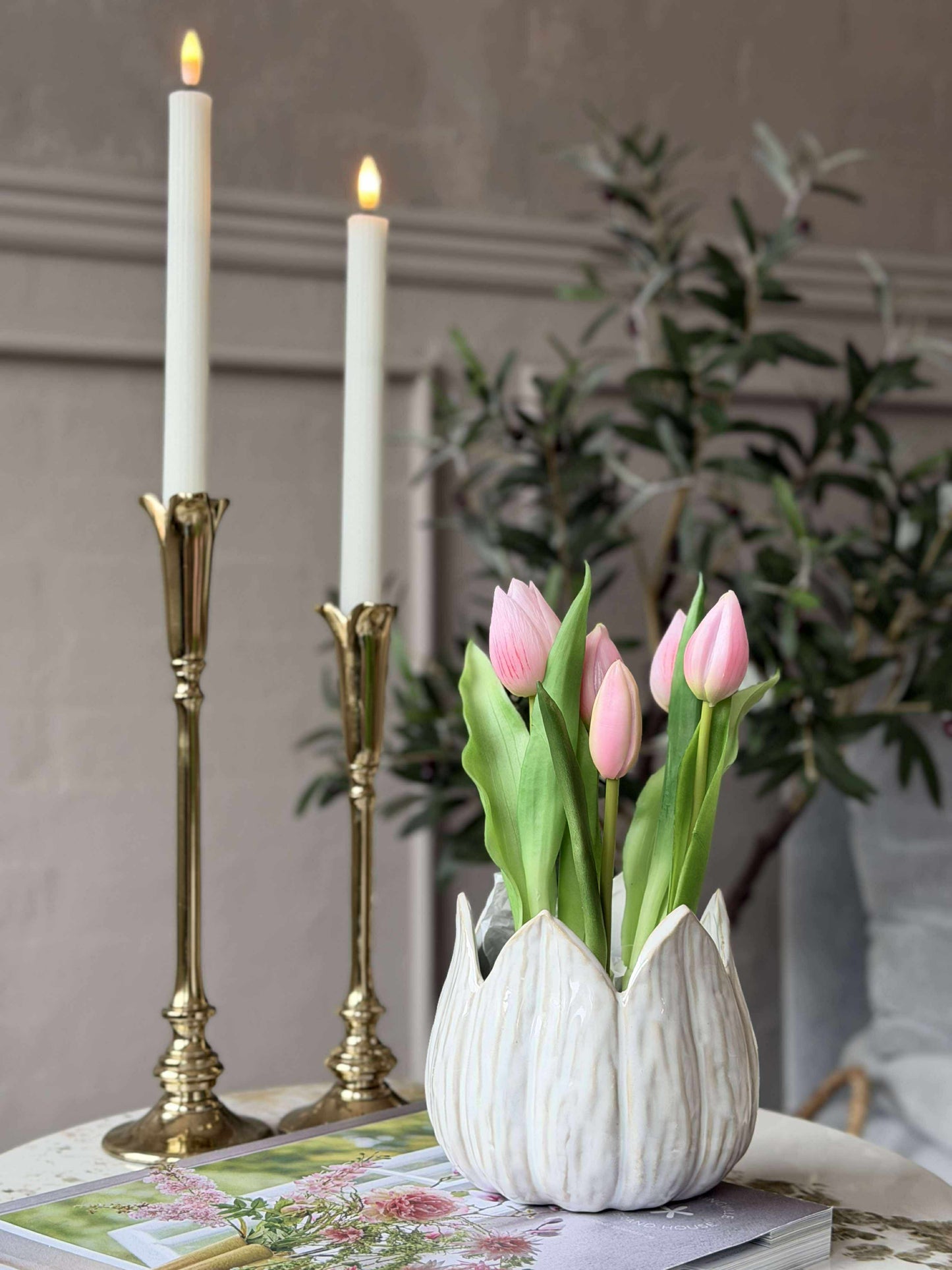 Tulipan i potte - Rosa