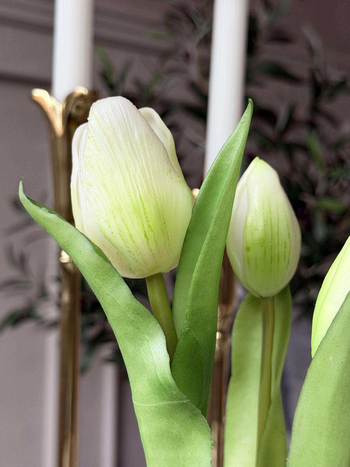 Tulipan i potte - Hvid Med 3 Blomster