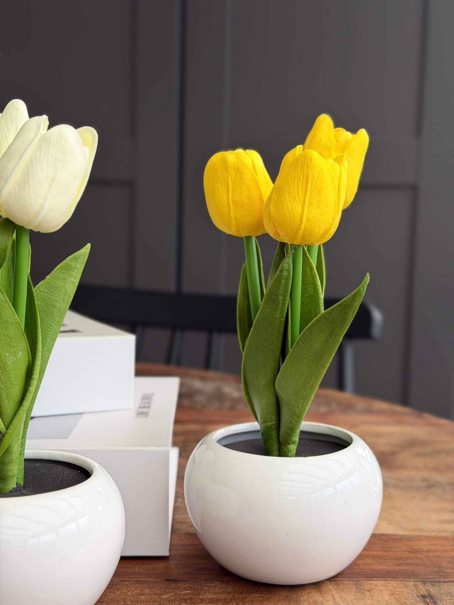 Tulipaner med lys - Gul