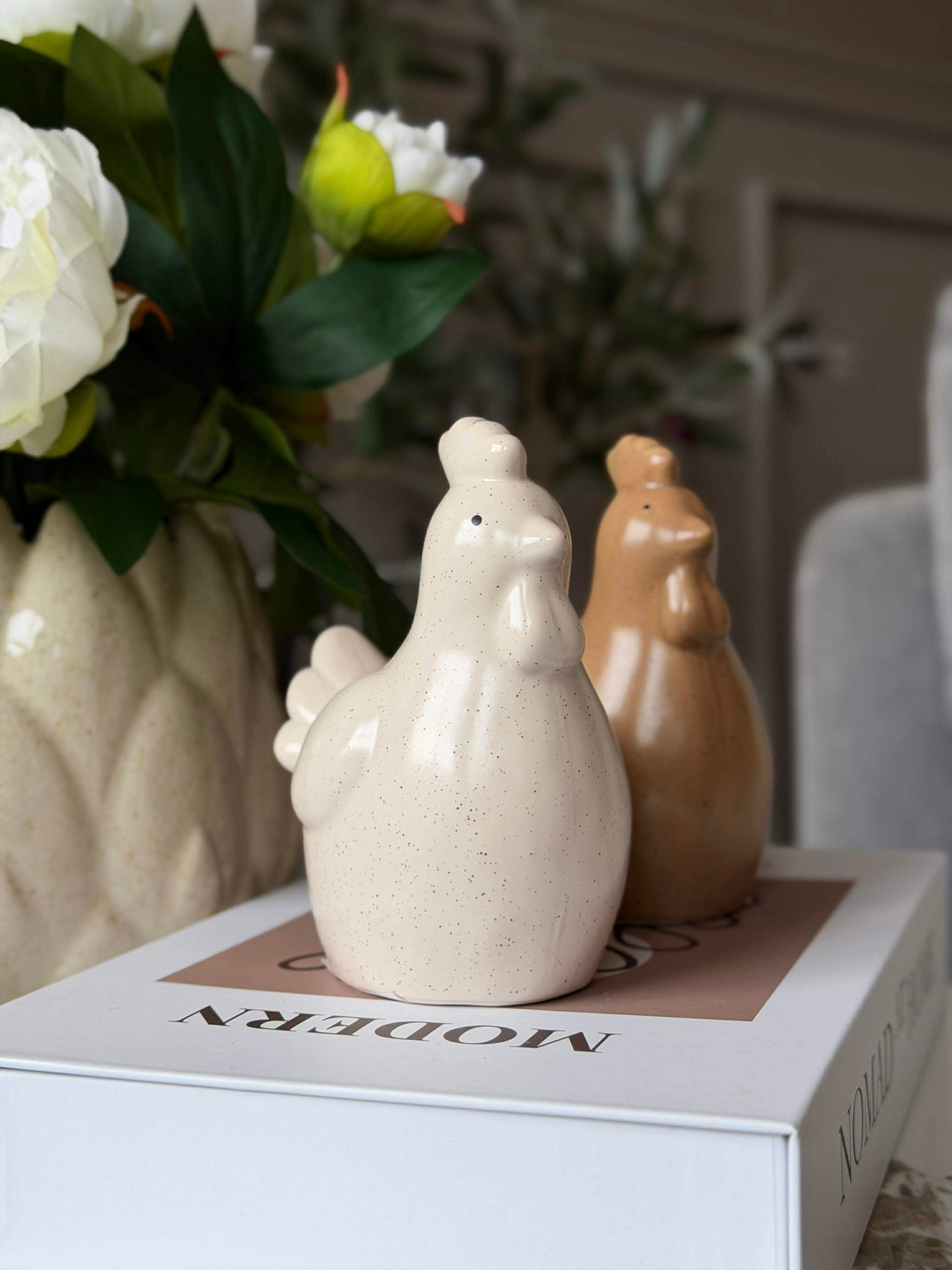 Høne - Hvid eller beige