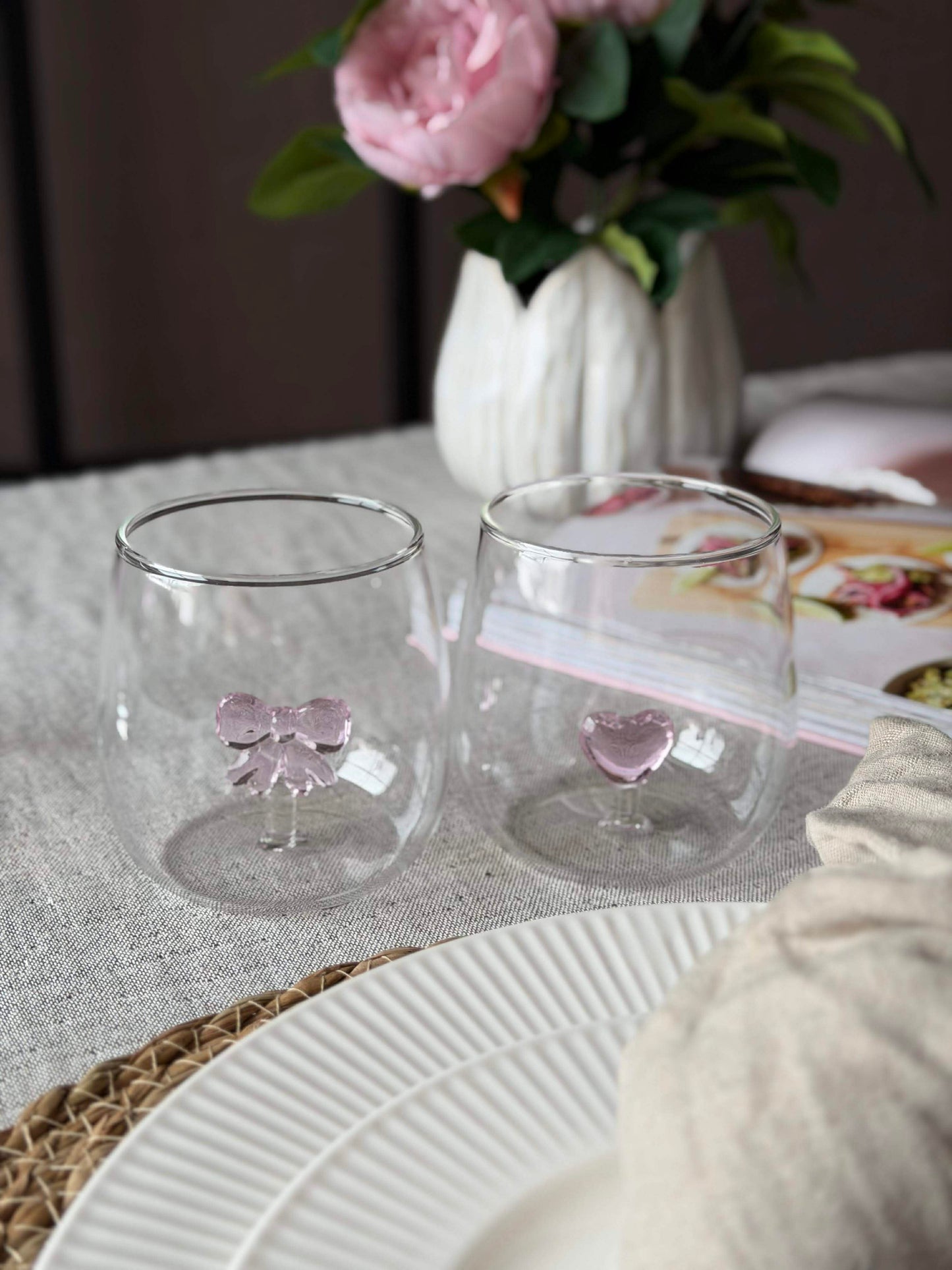 Drikkeglas med hjerte