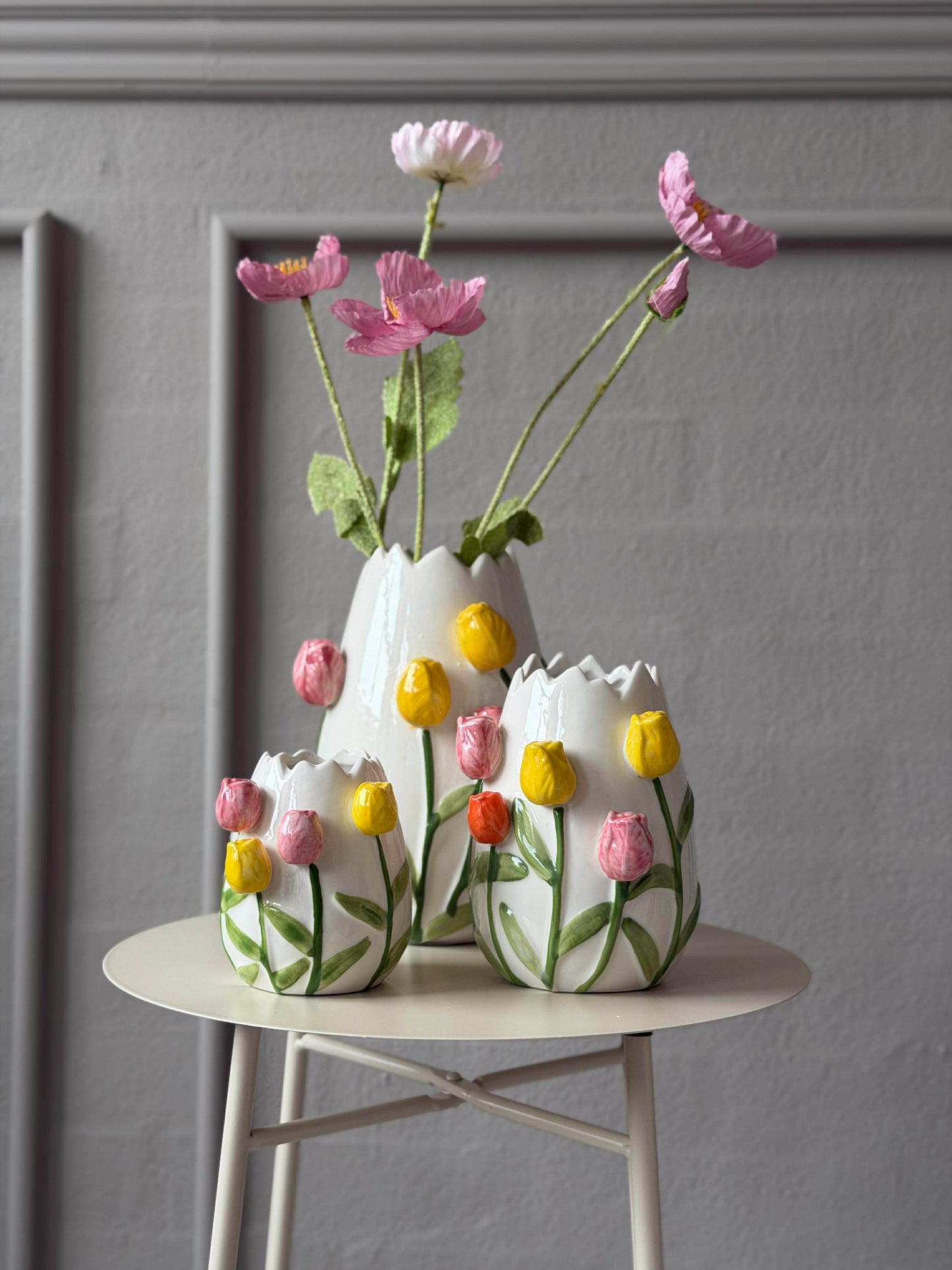 Vase med tulipaner - Flere størrelser