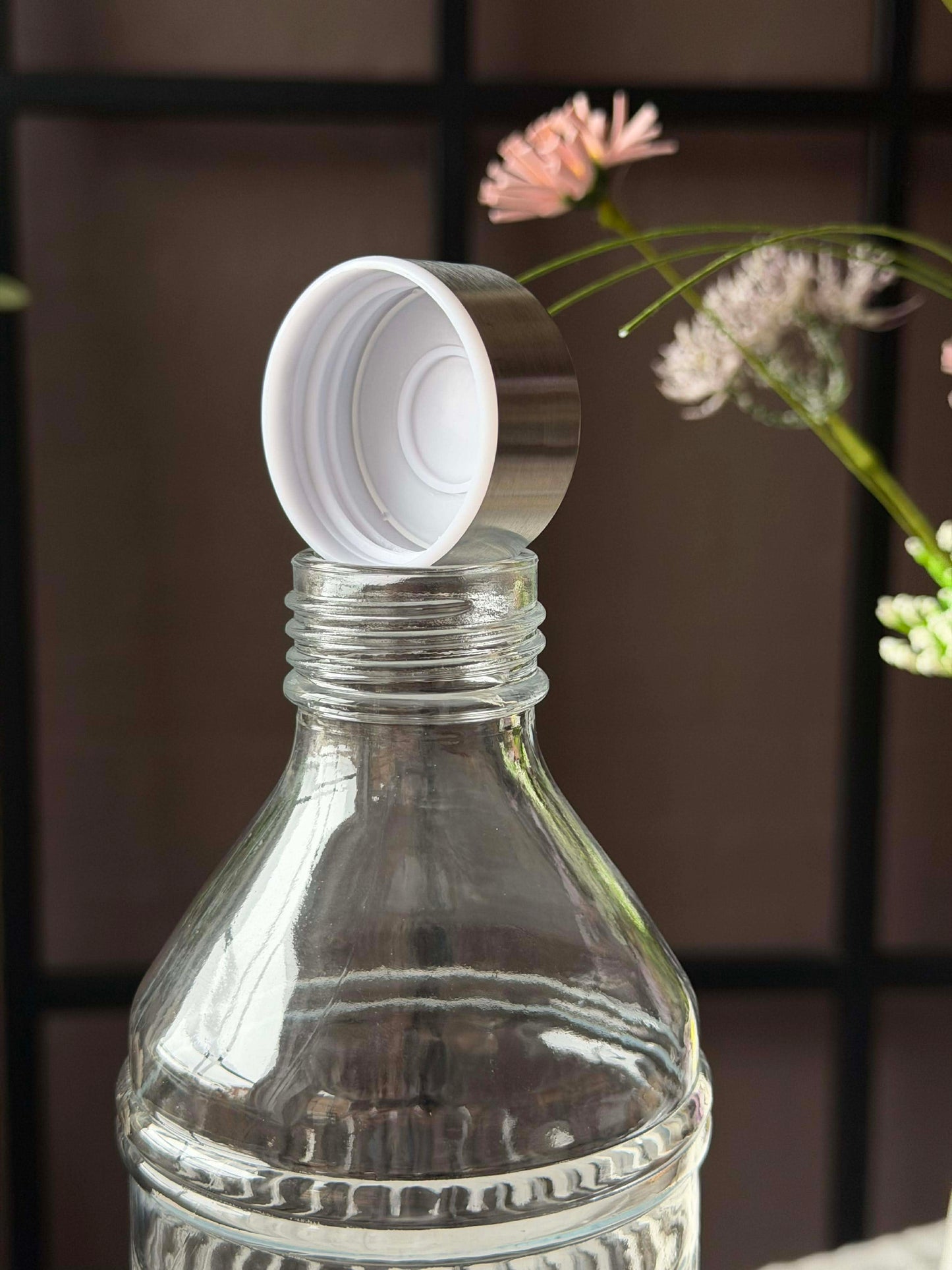 Vandflaske med metallåg - 1000ml.