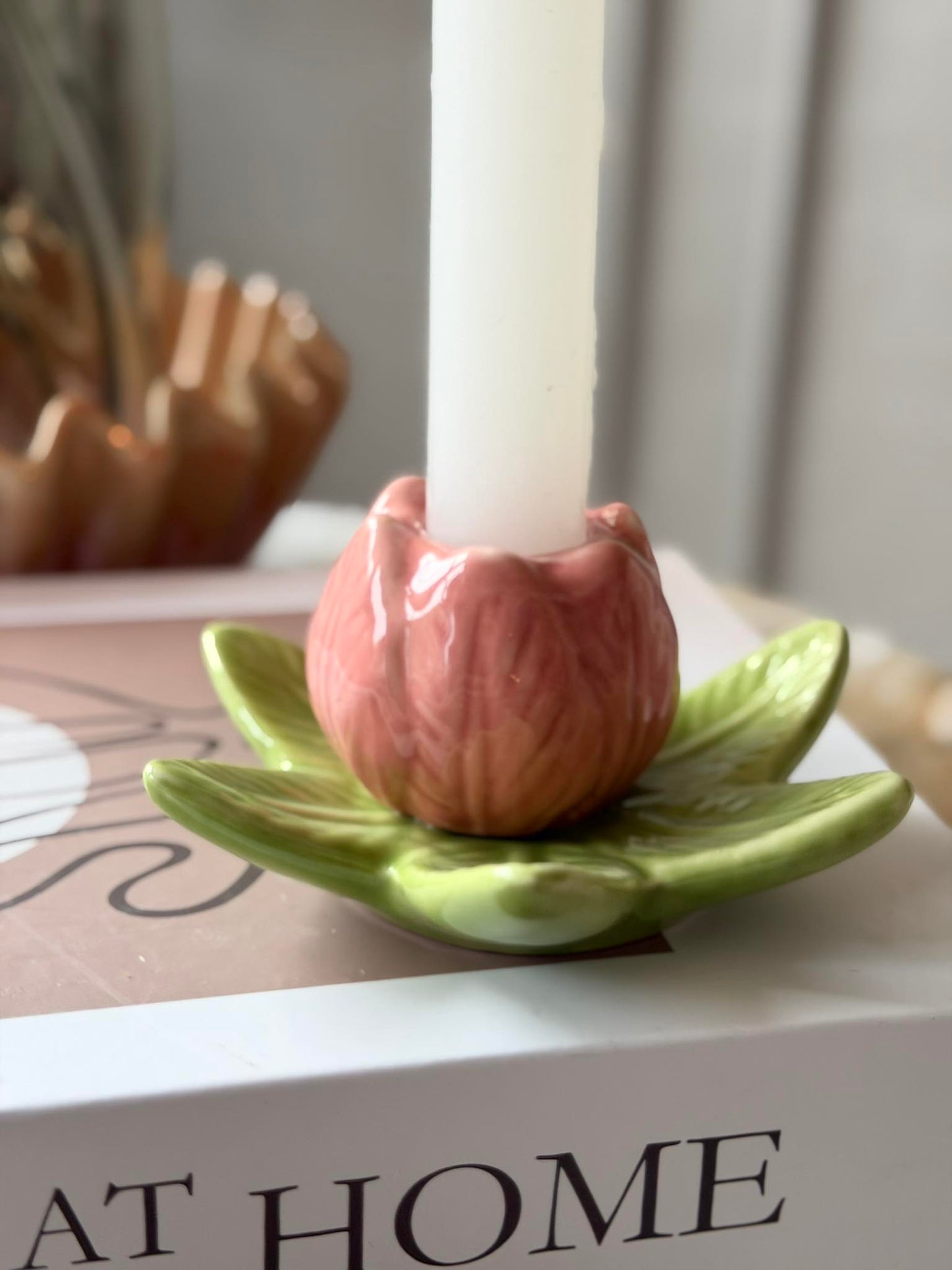 Lysestage tulipan - Rosa