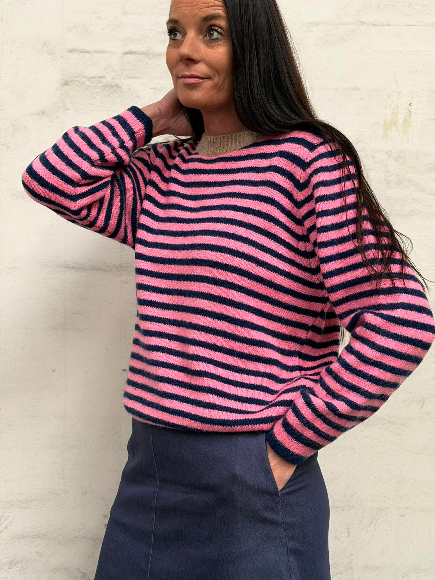 Nederdel Sidsel - Dark denim