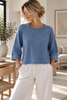Sweater med 3/4 ærmer - Jeans