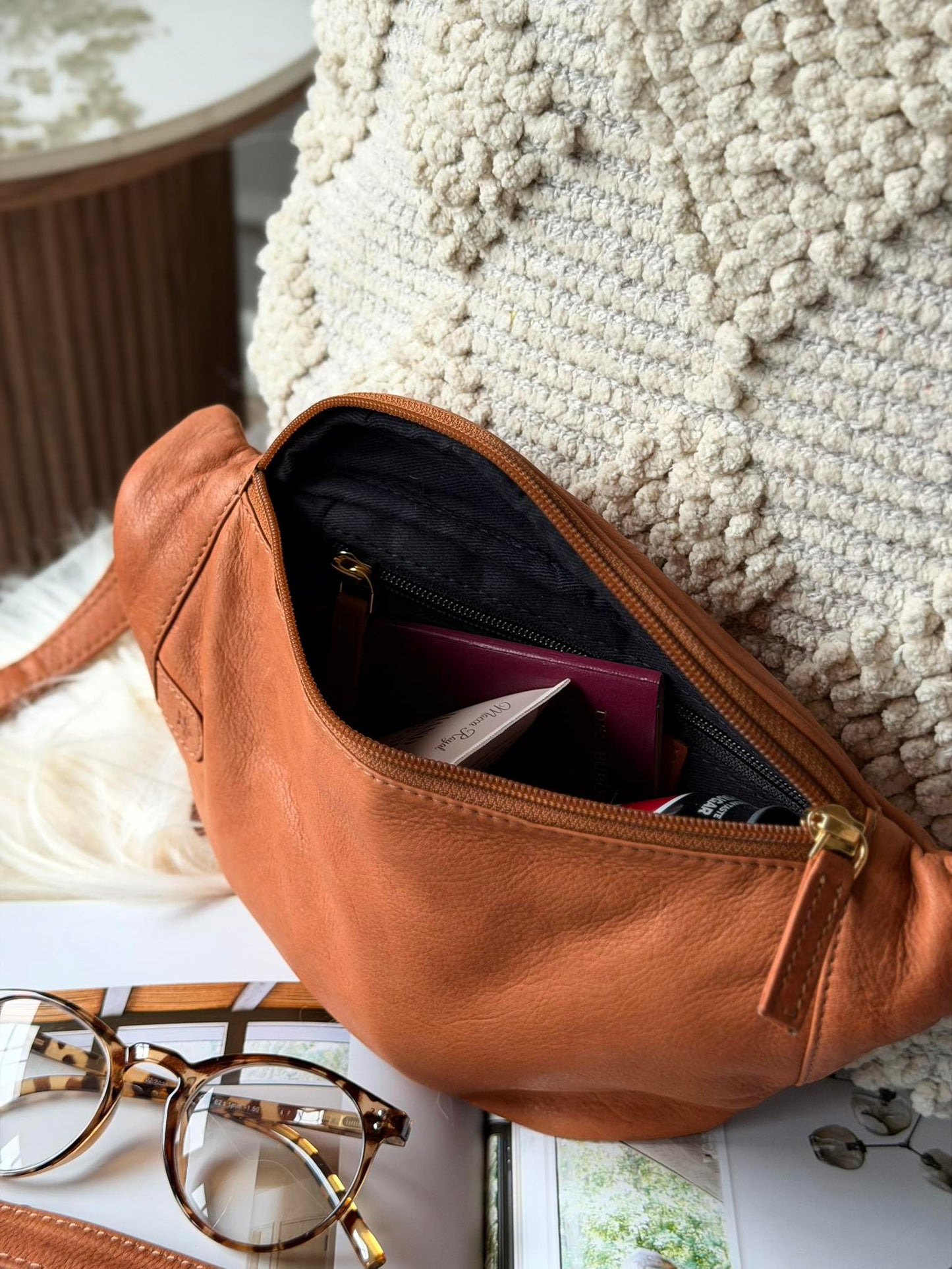 Bumbag Misse - Cognac / Gold