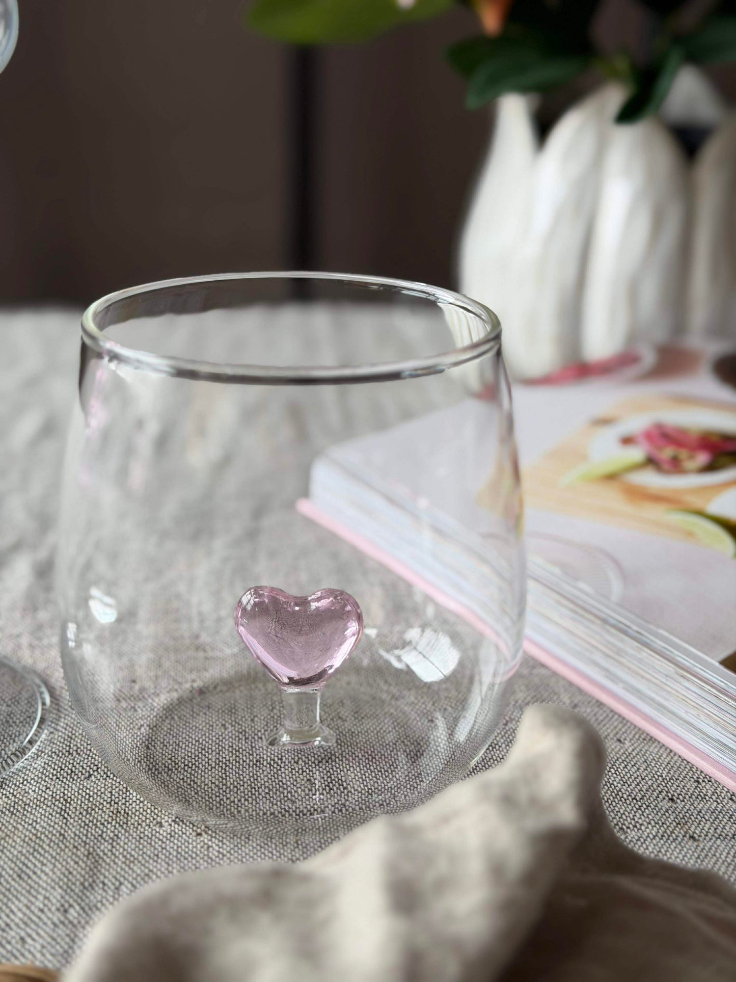 Drikkeglas med hjerte