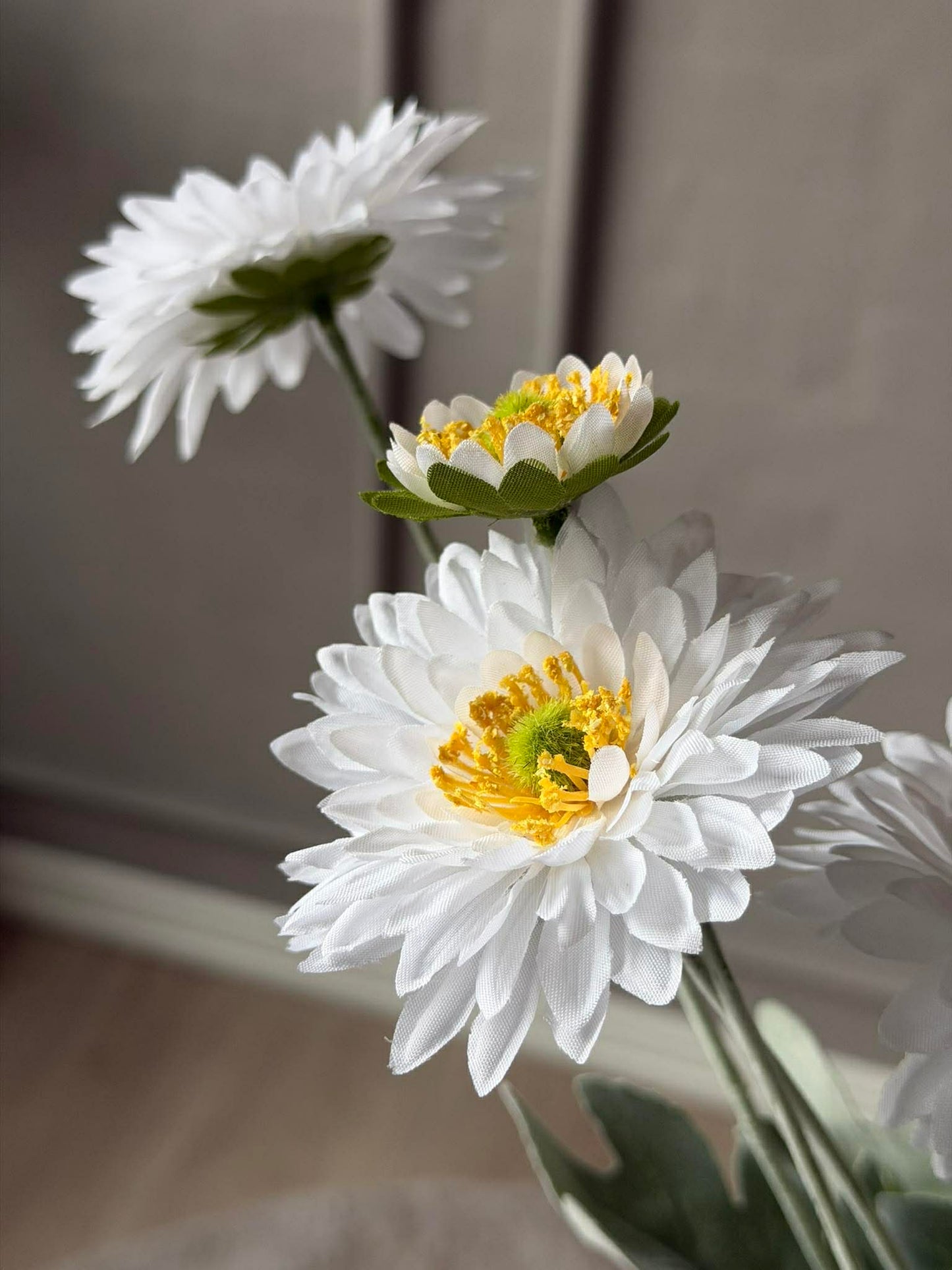 Marguerit stilk 60 cm - Hvid