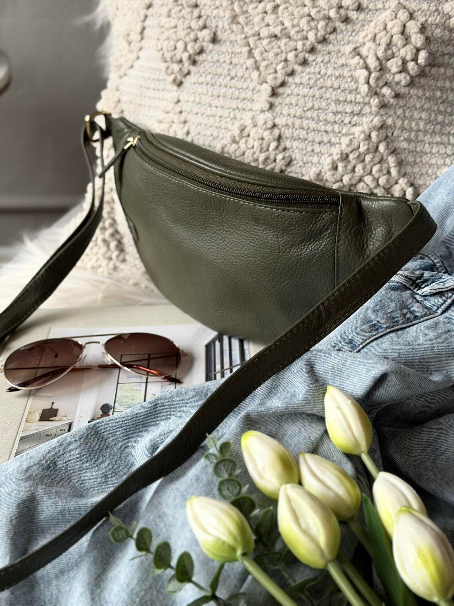 Bumbag Misse - Army / Gold
