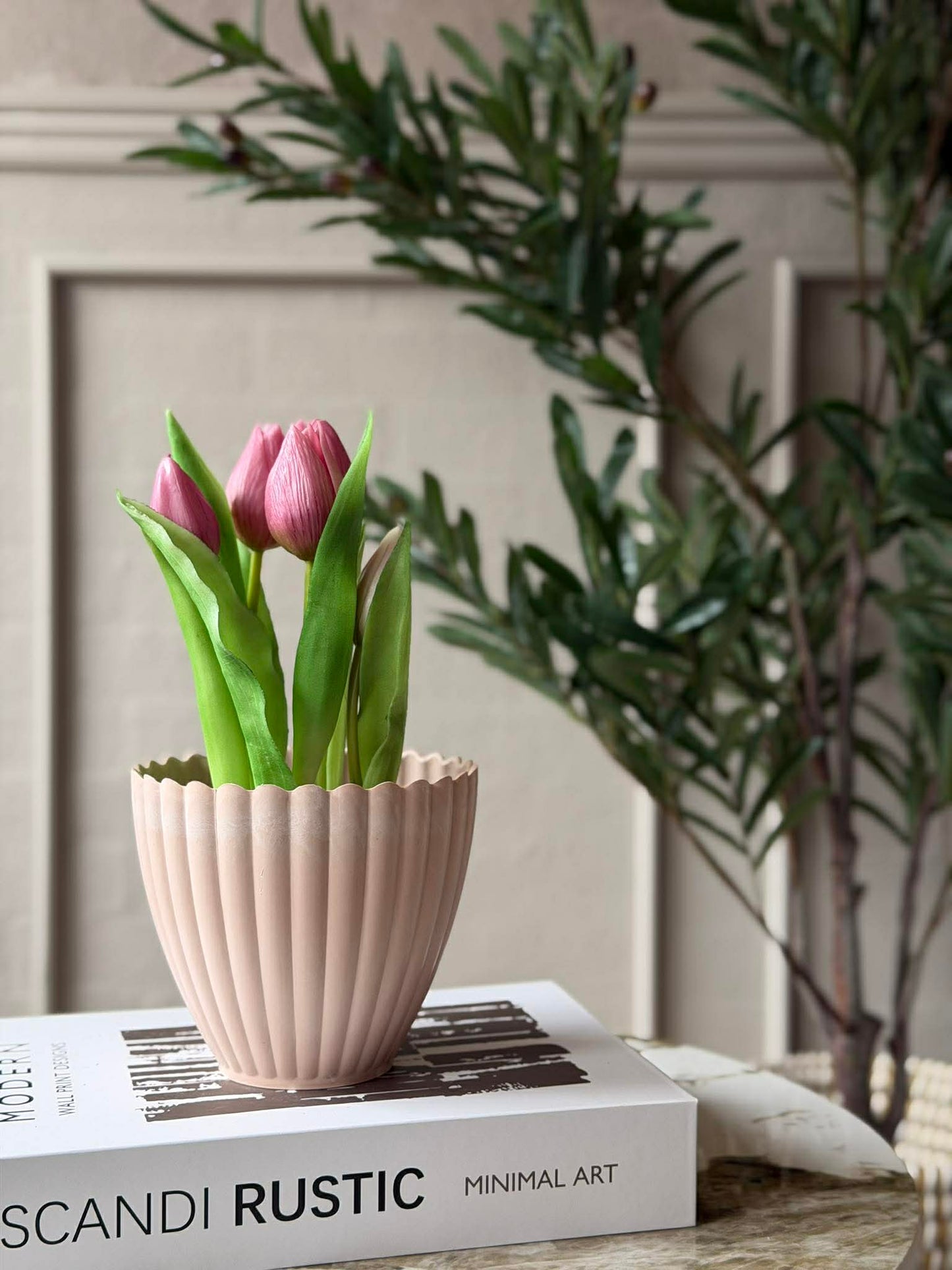 Potte i beton look - Lille Rosa