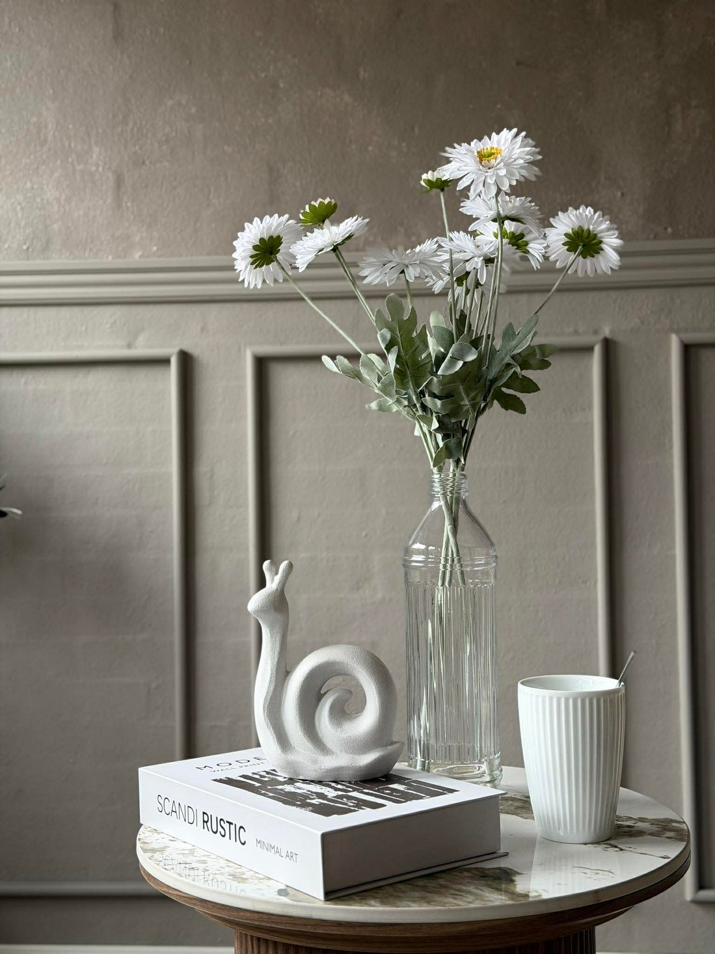 Marguerit stilk 60 cm - Hvid