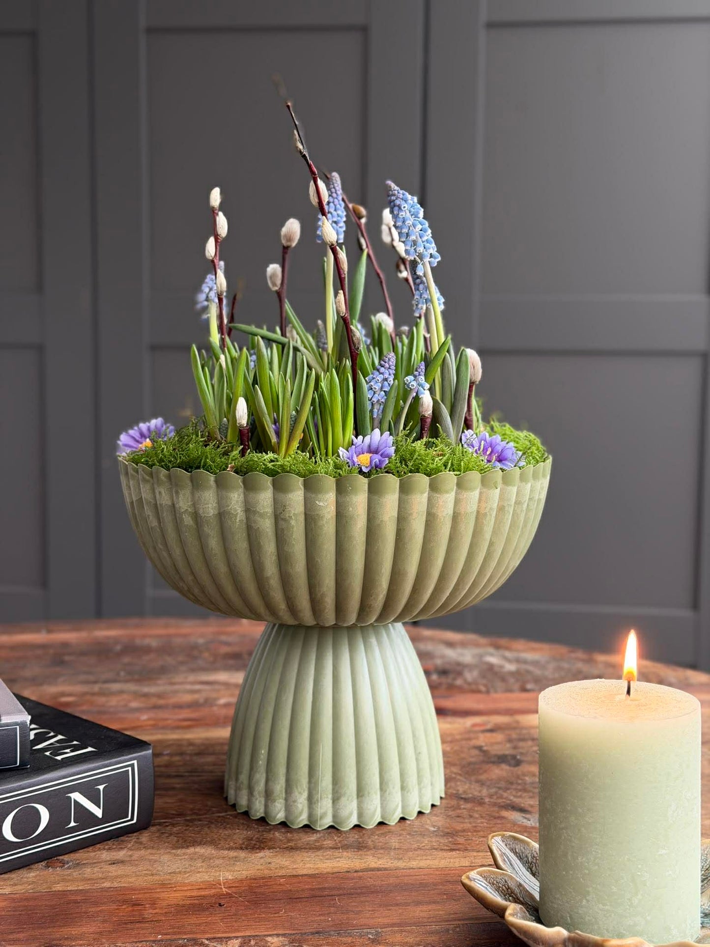 DIY opsats i beton look - Grøn
