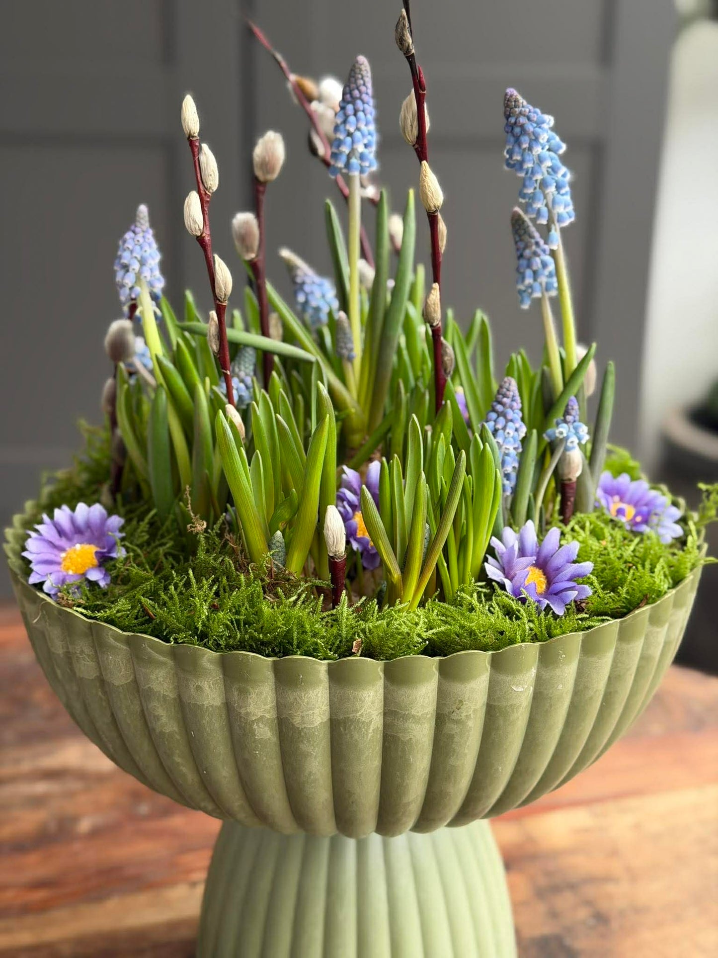 DIY opsats i beton look - Grøn