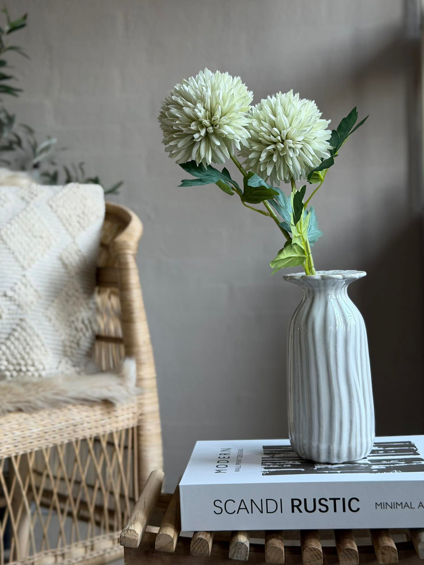 Vase flower - Hvid