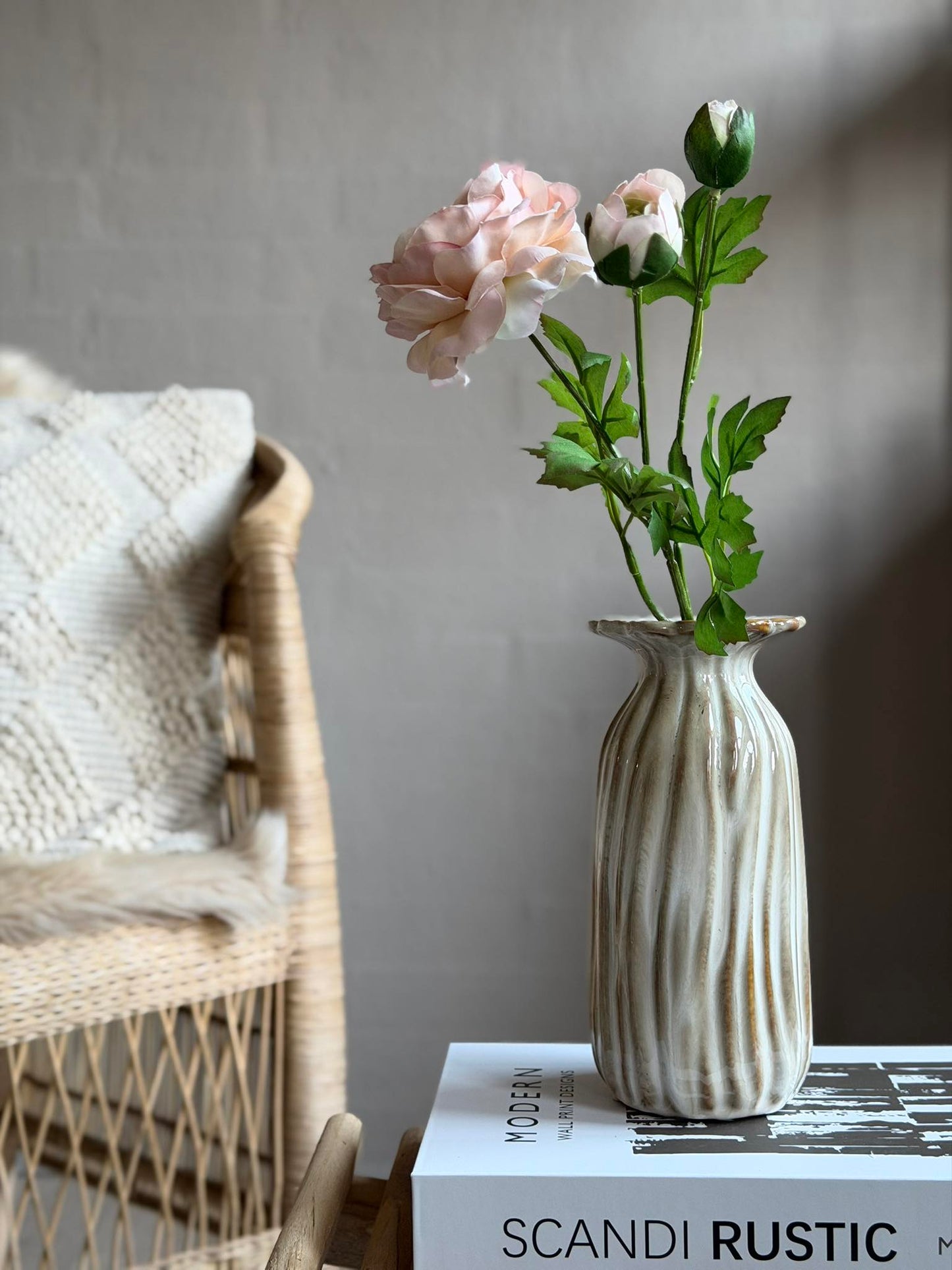 Vase flower - Beige