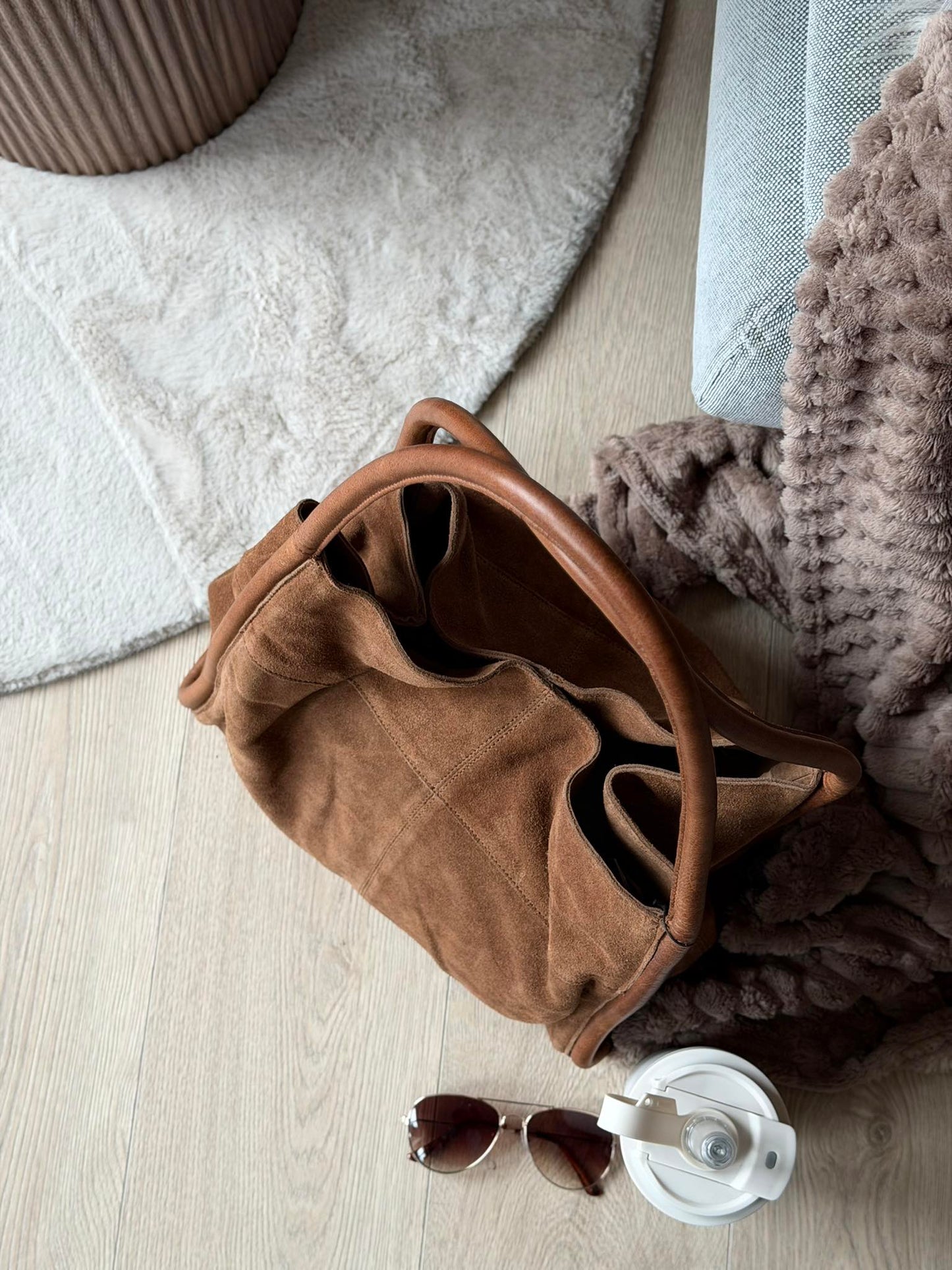 Shopper i ruskind - Walnut