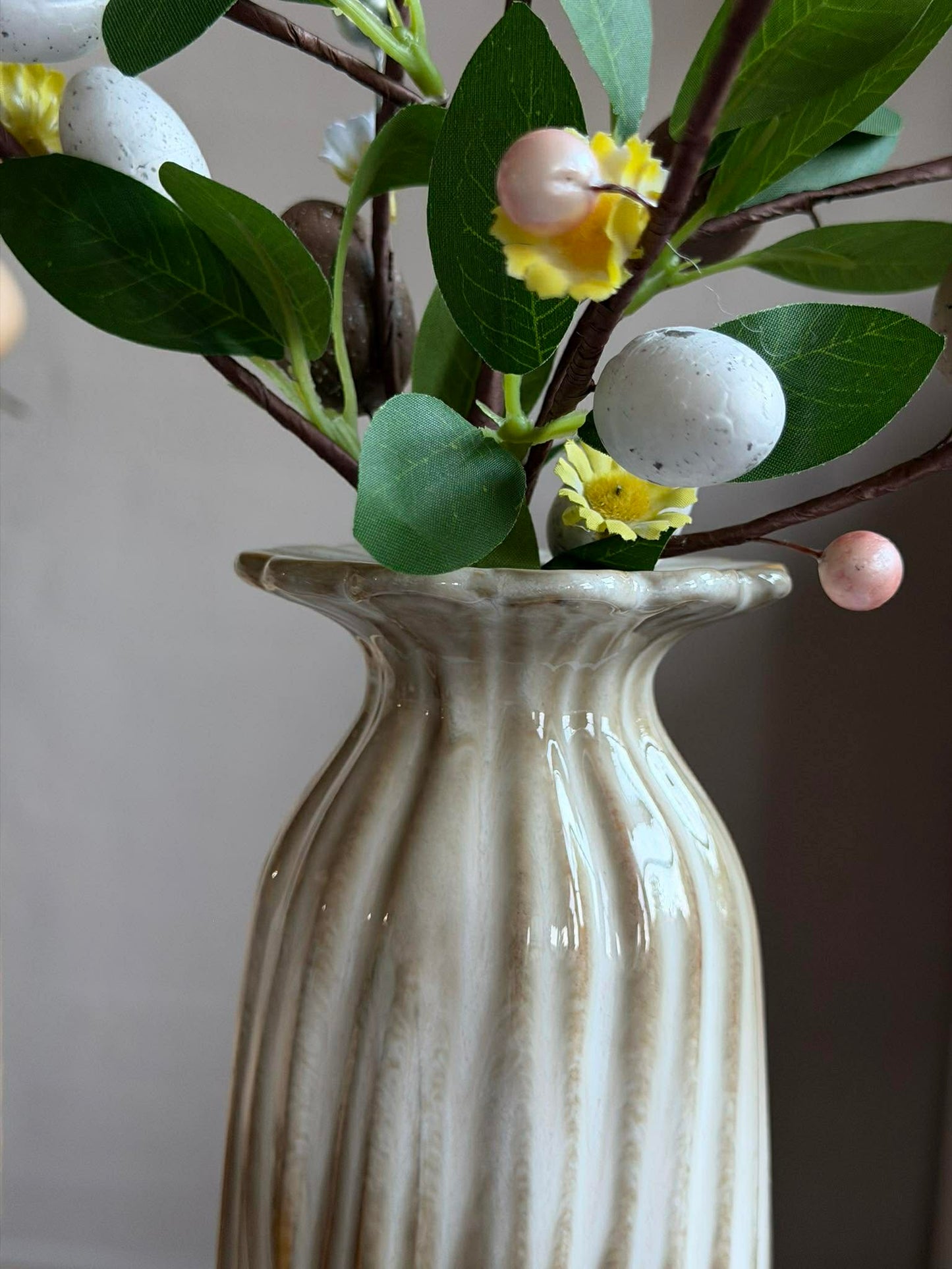 Vase flower - Beige