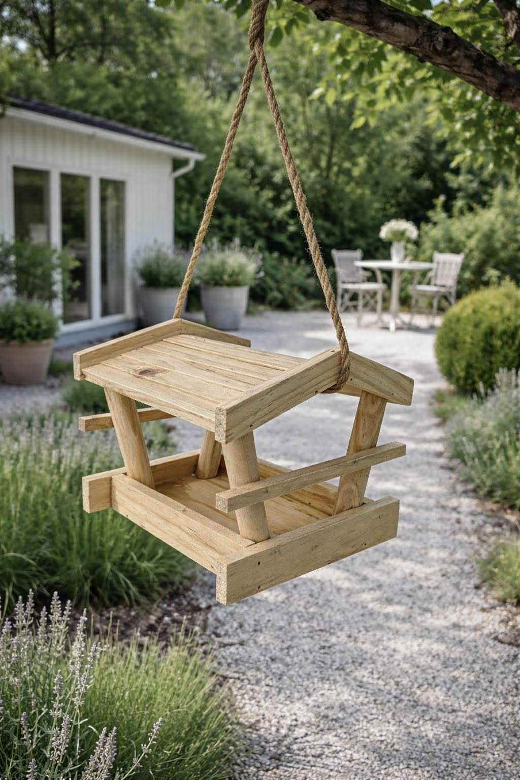 Fugle foderhus i træ