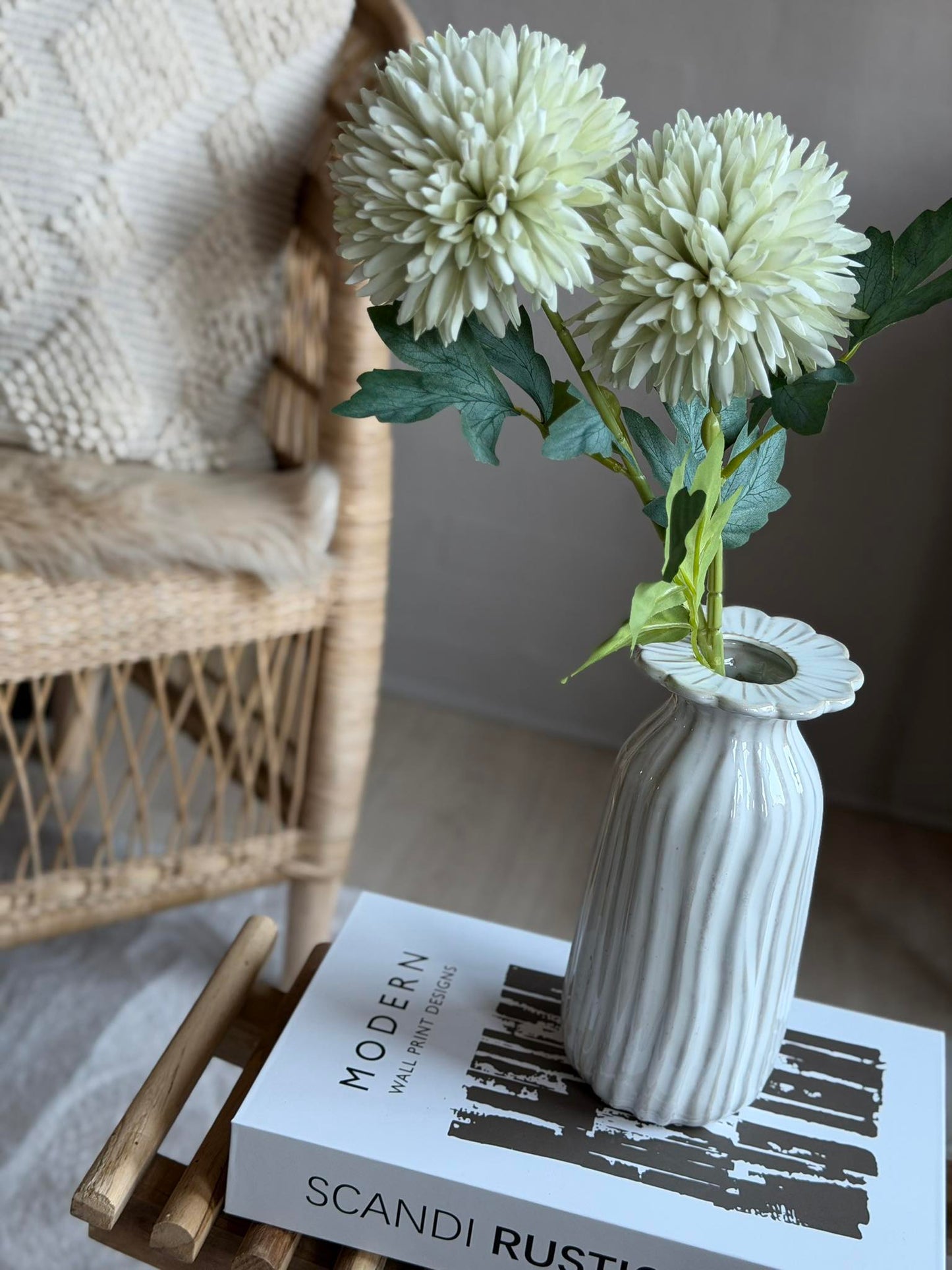 Vase flower - Hvid