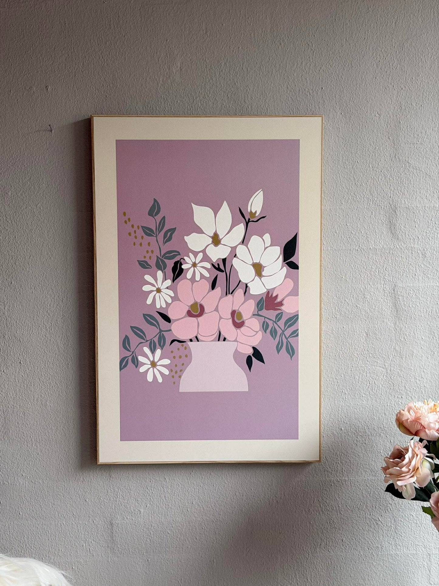 Billede med Blomster - Flere farver