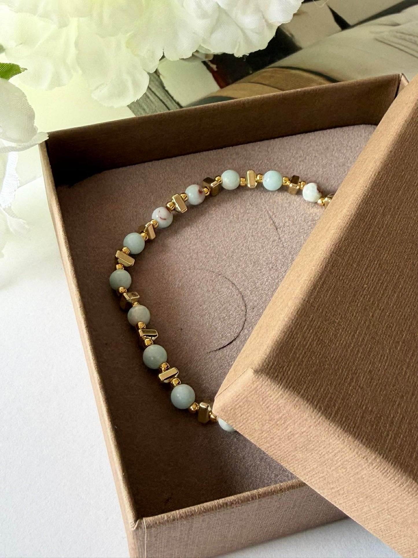 Armbånd TILDE - Natursten - Jade Grøn