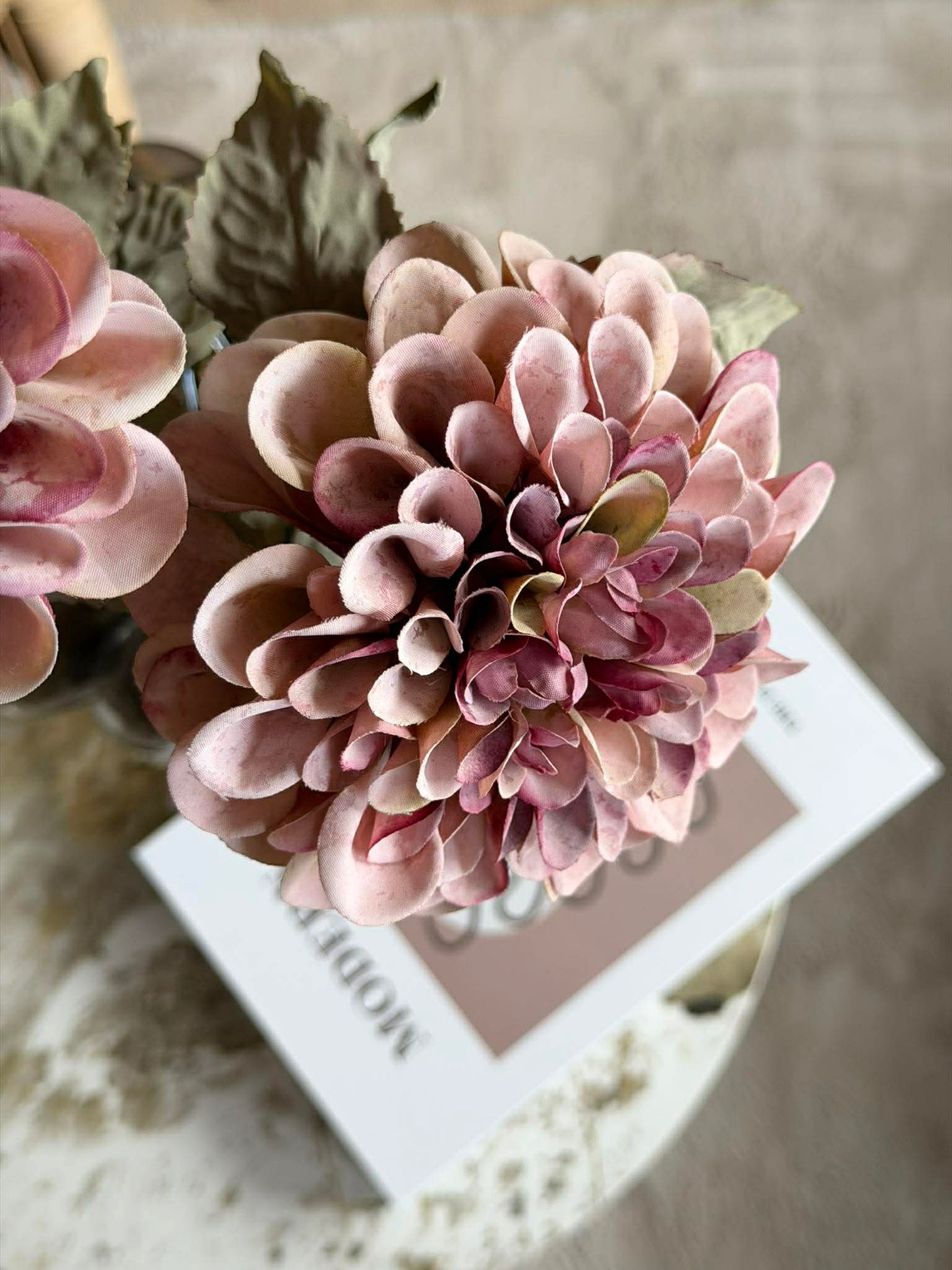 Blomst Dahlia 64 cm - Pink